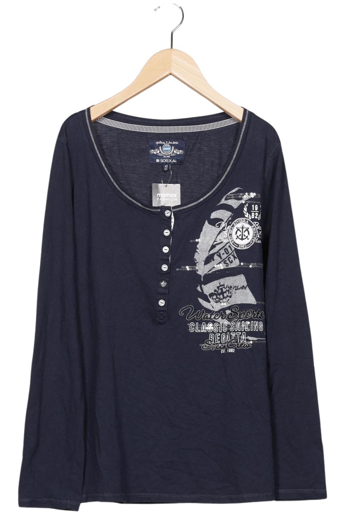 

Soccx Damen Langarmshirt, marineblau, Gr. 42