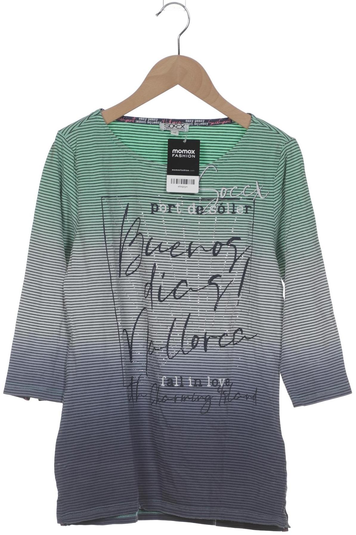 

Soccx Damen Langarmshirt, blau, Gr. 38