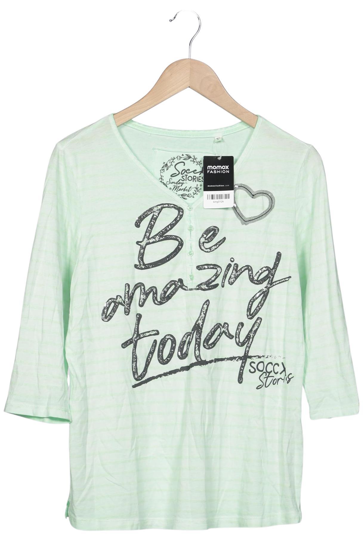 

Soccx Damen Langarmshirt, hellgrün, Gr. 40