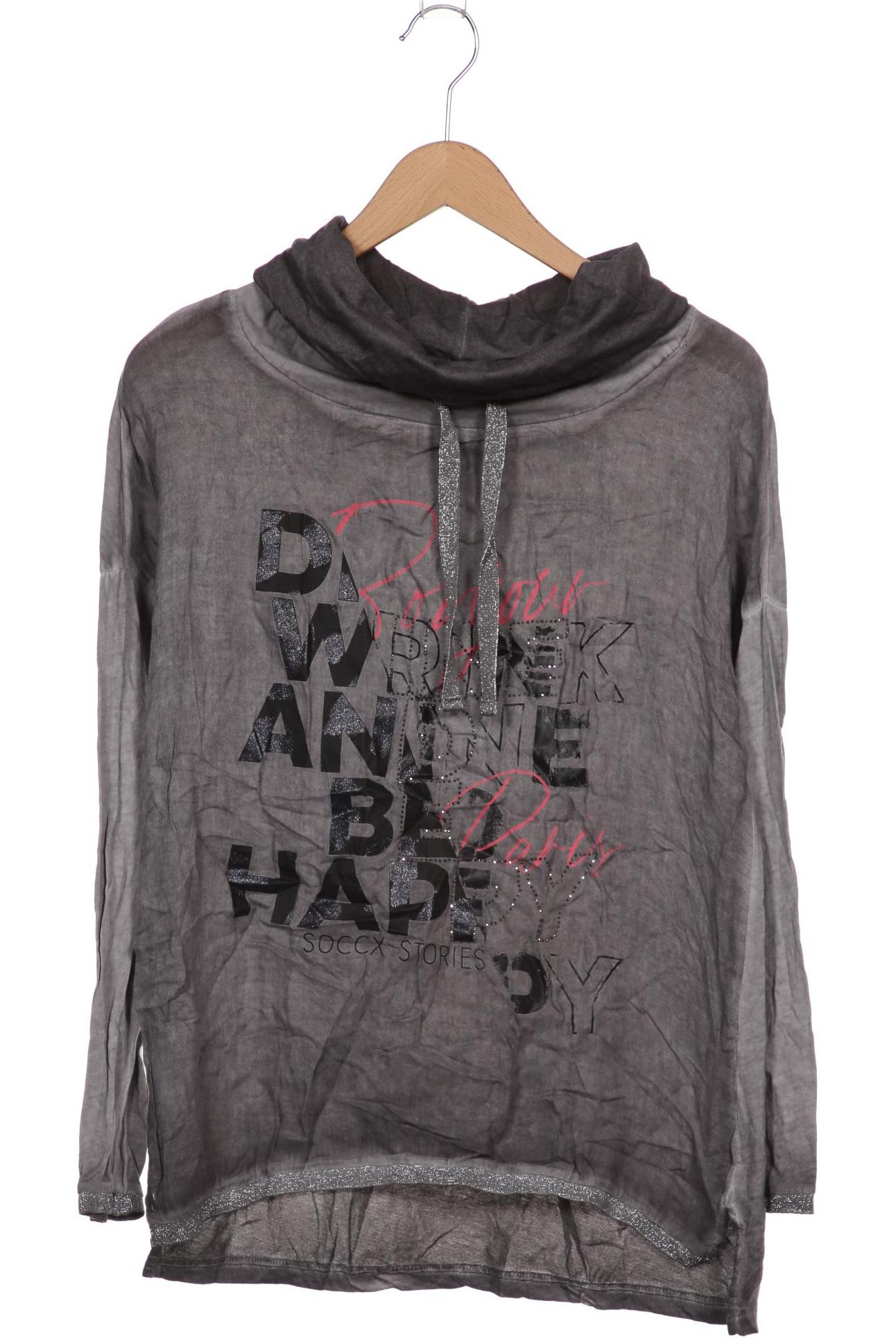 

SOCCX Damen Langarmshirt, grau