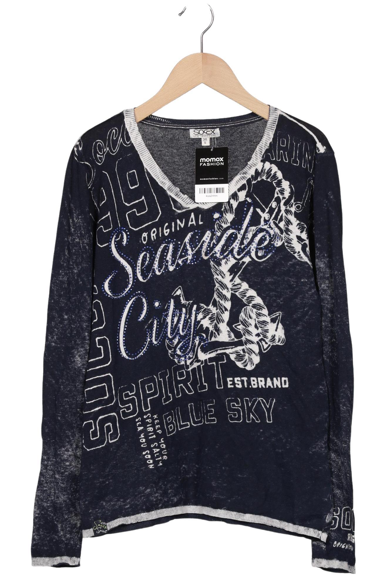 

Soccx Damen Langarmshirt, marineblau, Gr. 36