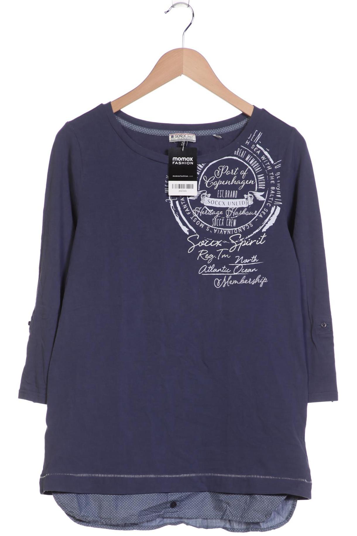 

Soccx Damen Langarmshirt, blau, Gr. 42