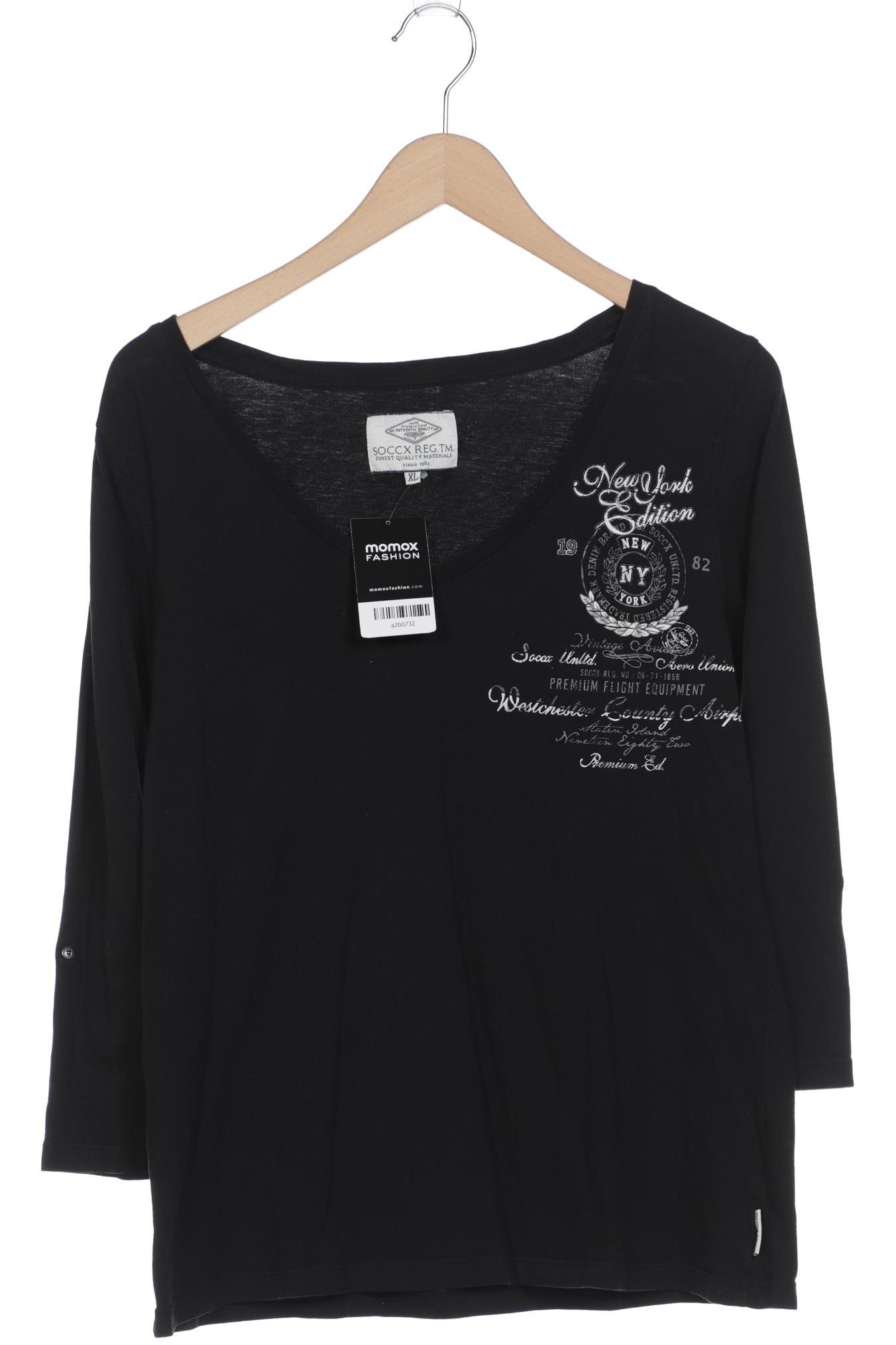 

Soccx Damen Langarmshirt, schwarz, Gr. 44