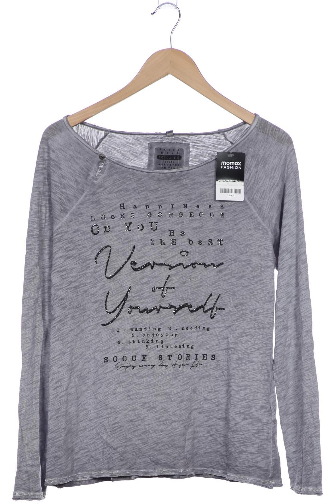 

Soccx Damen Langarmshirt, grau, Gr. 38