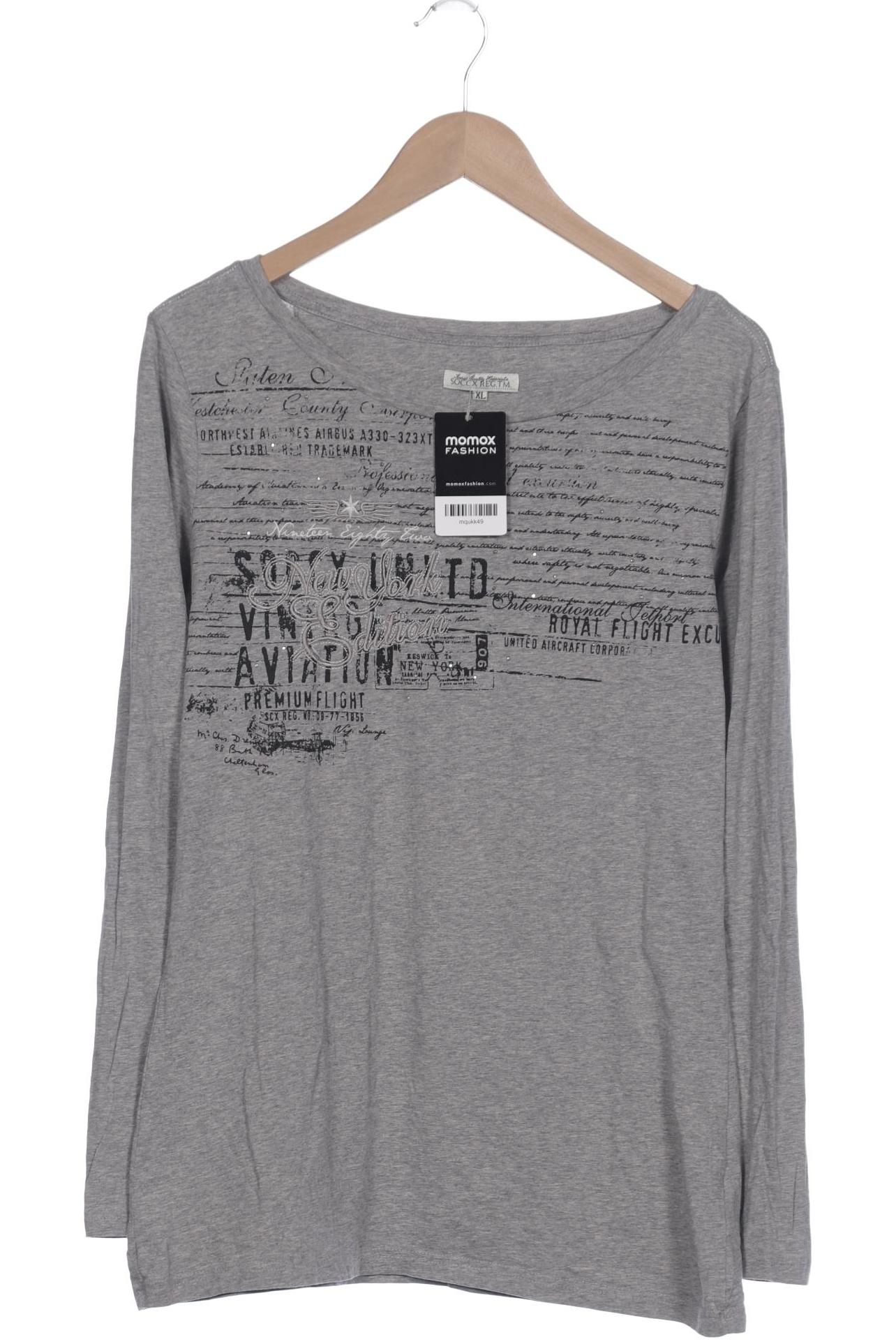 

Soccx Damen Langarmshirt, grau, Gr. 44