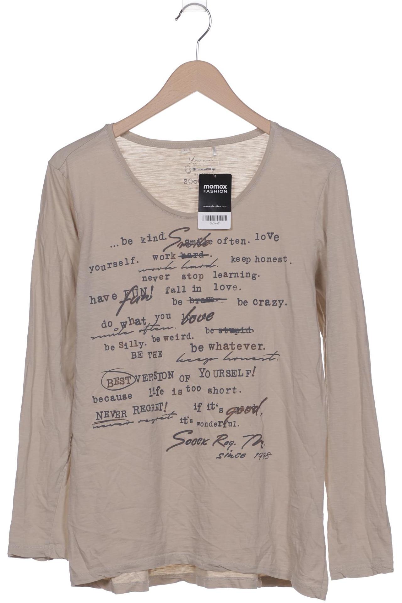 

Soccx Damen Langarmshirt, beige, Gr. 42
