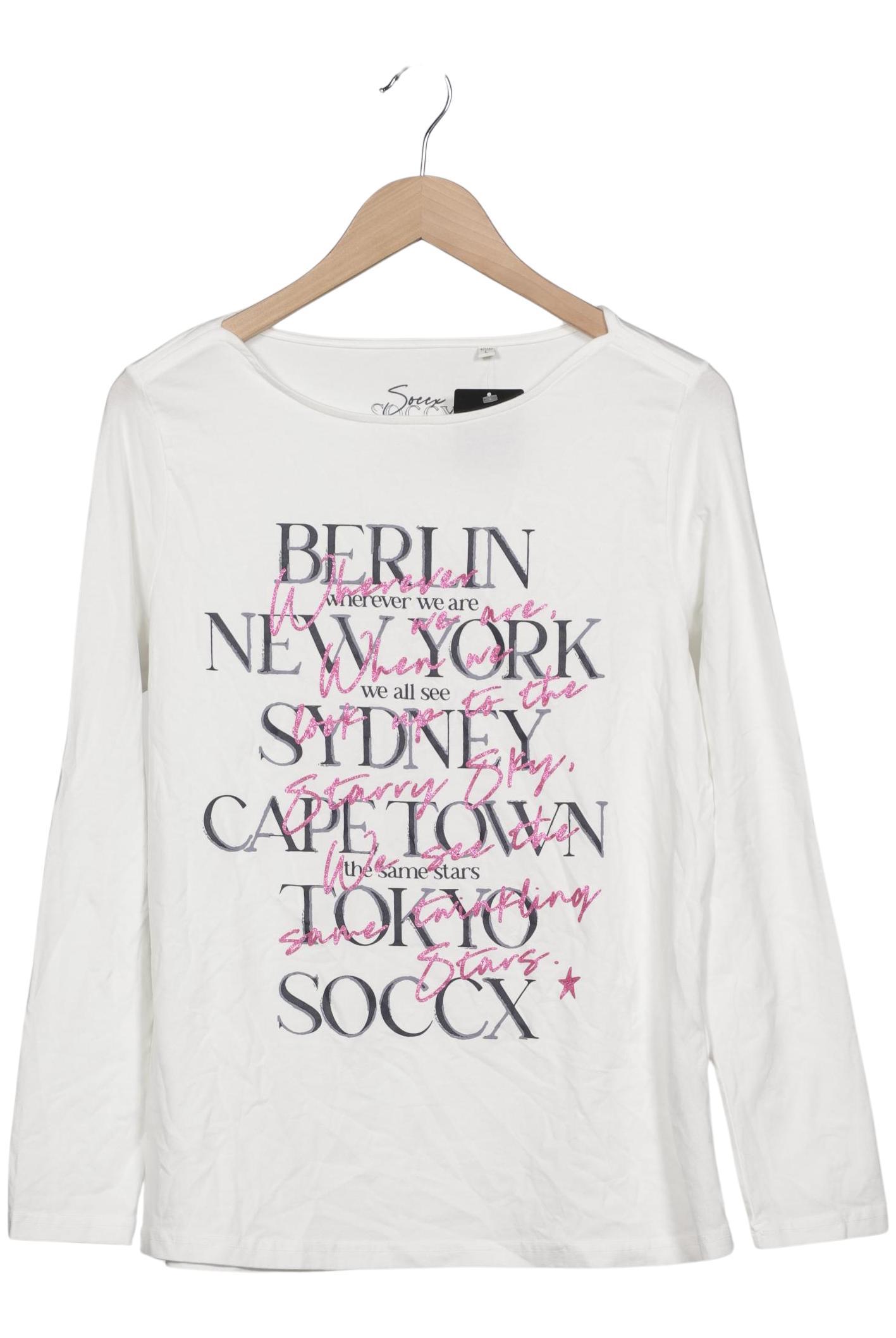 

Soccx Damen Langarmshirt, weiß, Gr. 42