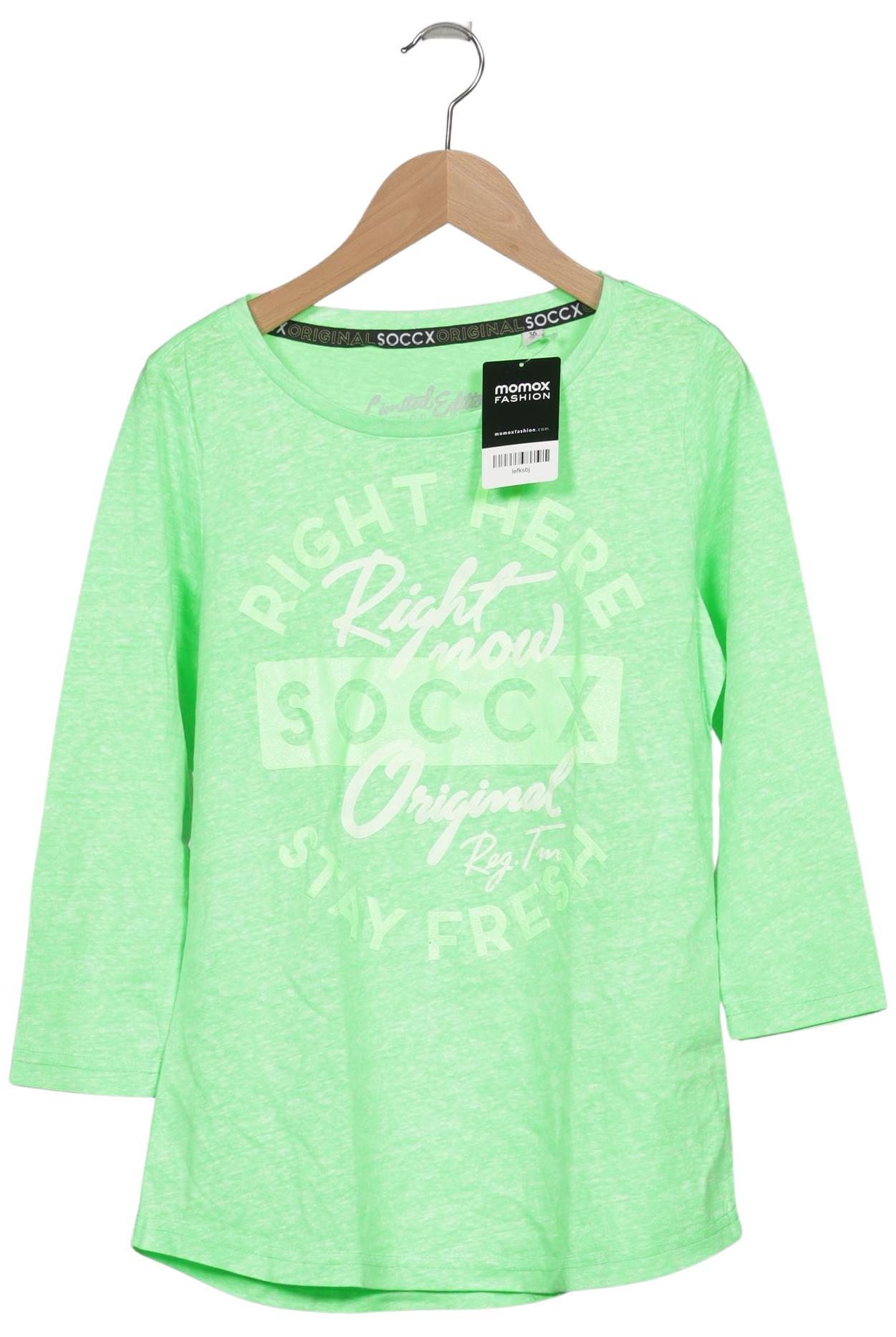 

Soccx Damen Langarmshirt, hellgrün, Gr. 36