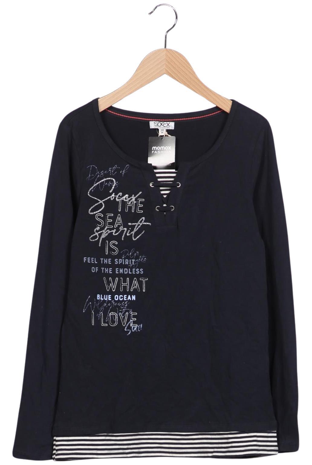 

Soccx Damen Langarmshirt, marineblau, Gr. 38