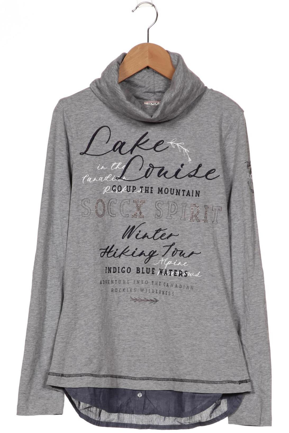 

Soccx Damen Langarmshirt, grau, Gr. 36