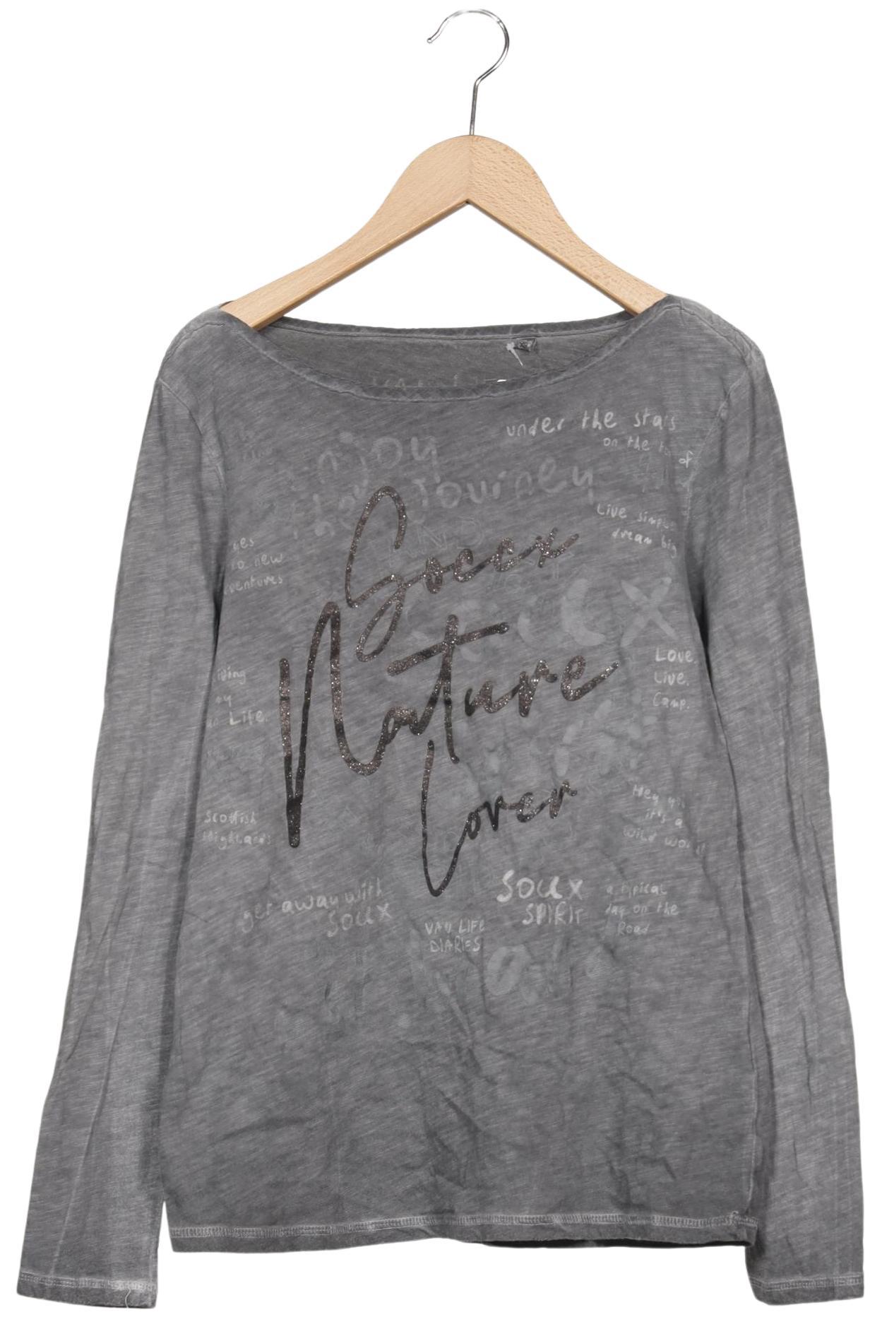 

Soccx Damen Langarmshirt, grau, Gr. 34