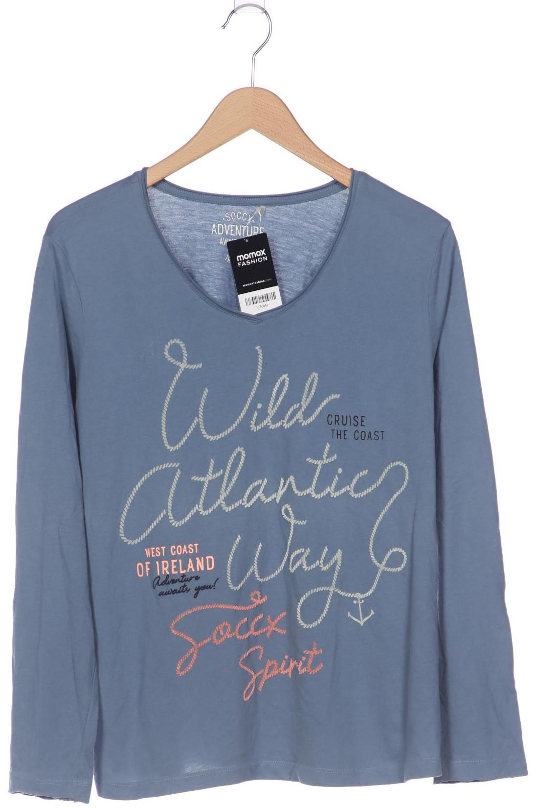 

Soccx Damen Langarmshirt, blau, Gr. 46
