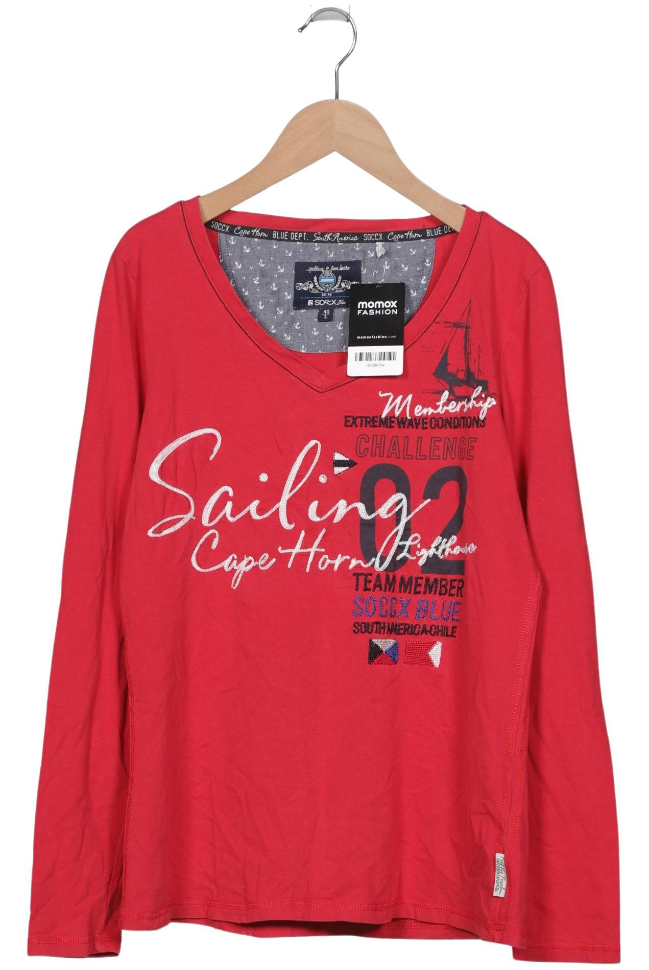 

Soccx Damen Langarmshirt, rot, Gr. 40