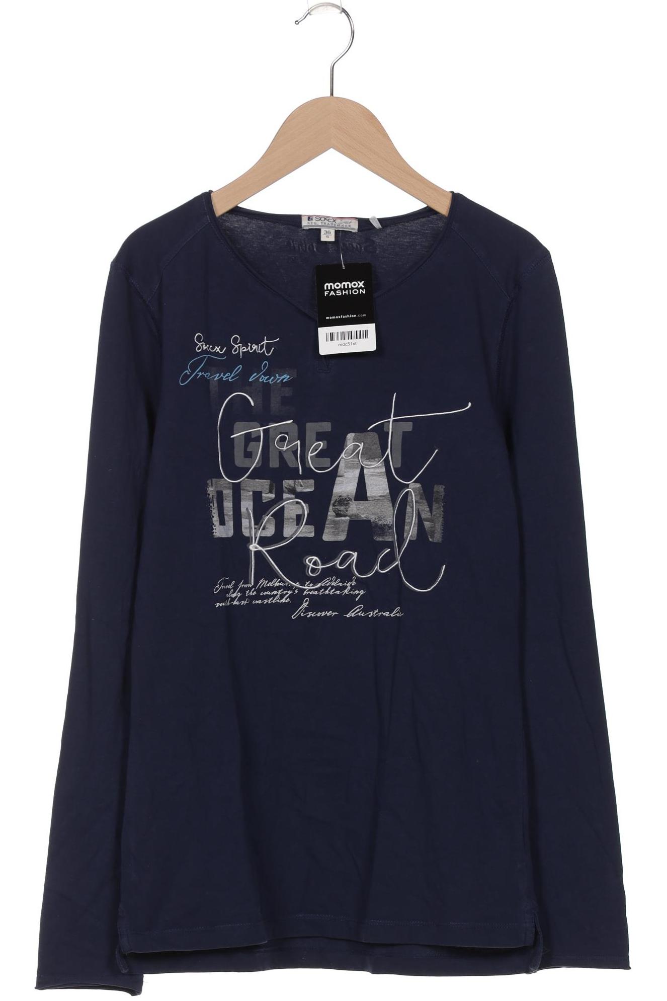 

Soccx Damen Langarmshirt, marineblau, Gr. 36