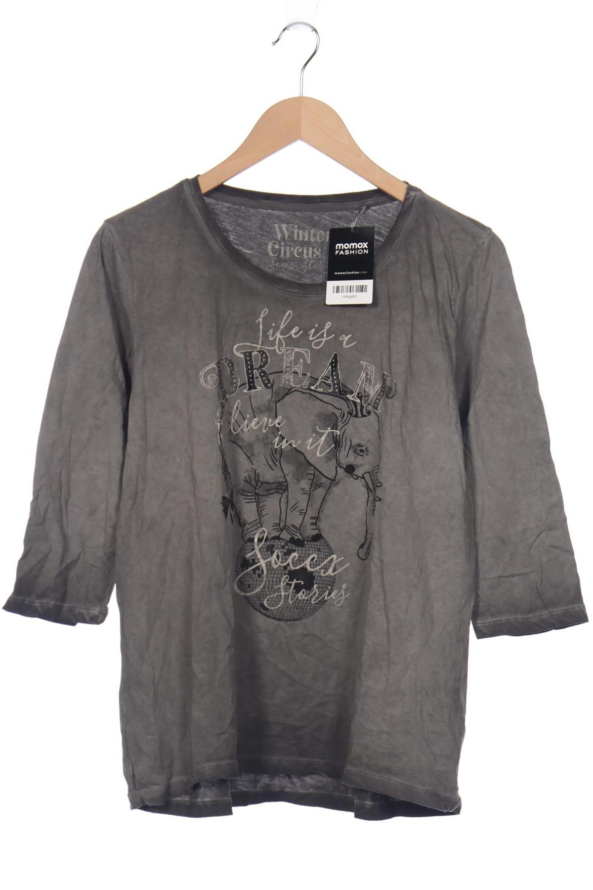 

SOCCX Damen Langarmshirt, grau