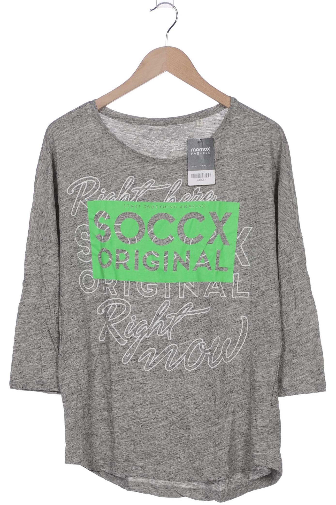 

Soccx Damen Langarmshirt, grau, Gr. 40