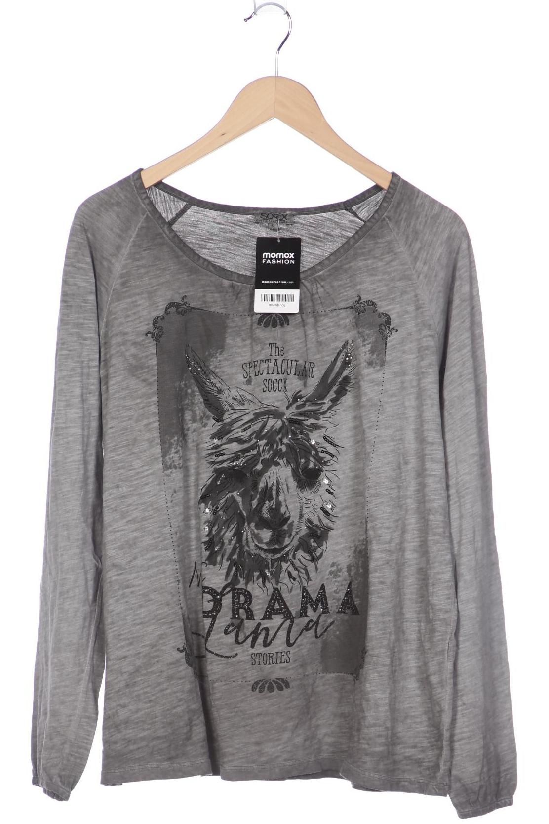 

Soccx Damen Langarmshirt, grau, Gr. 40