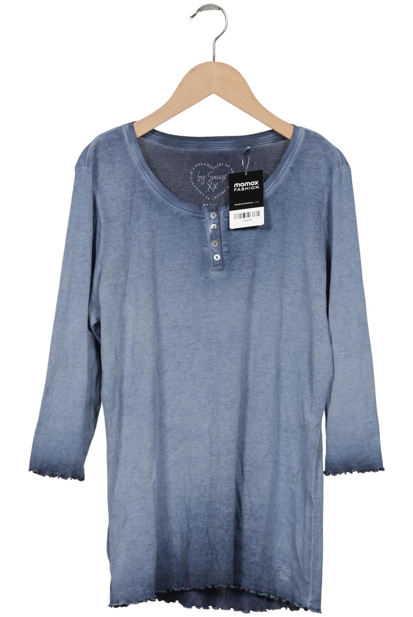 

Soccx Damen Langarmshirt, blau, Gr. 42