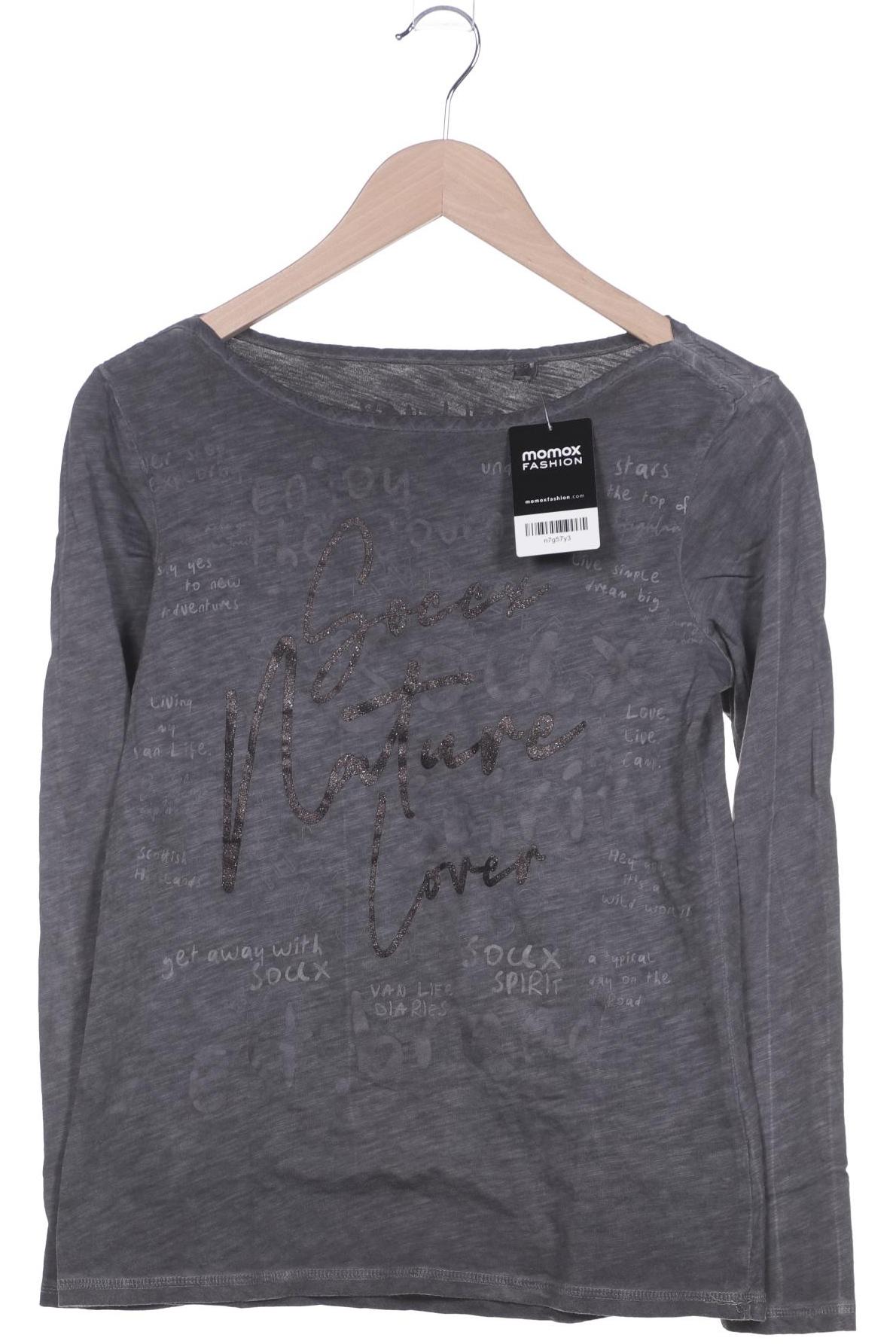 

Soccx Damen Langarmshirt, grau, Gr. 34