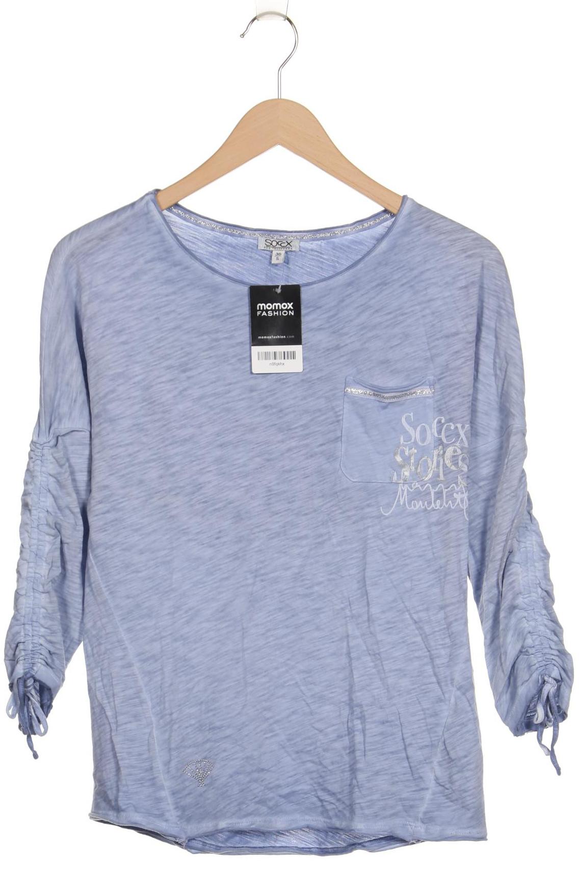 

Soccx Damen Langarmshirt, hellblau, Gr. 36