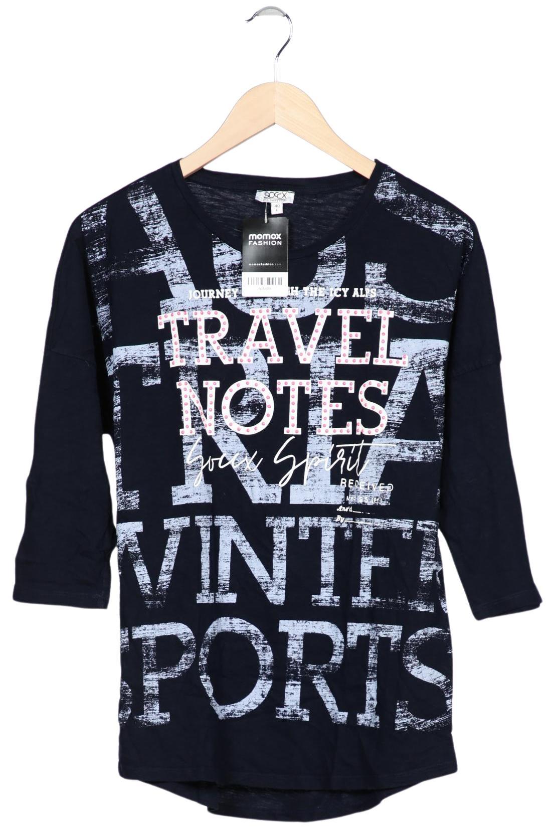 

Soccx Damen Langarmshirt, marineblau, Gr. 40