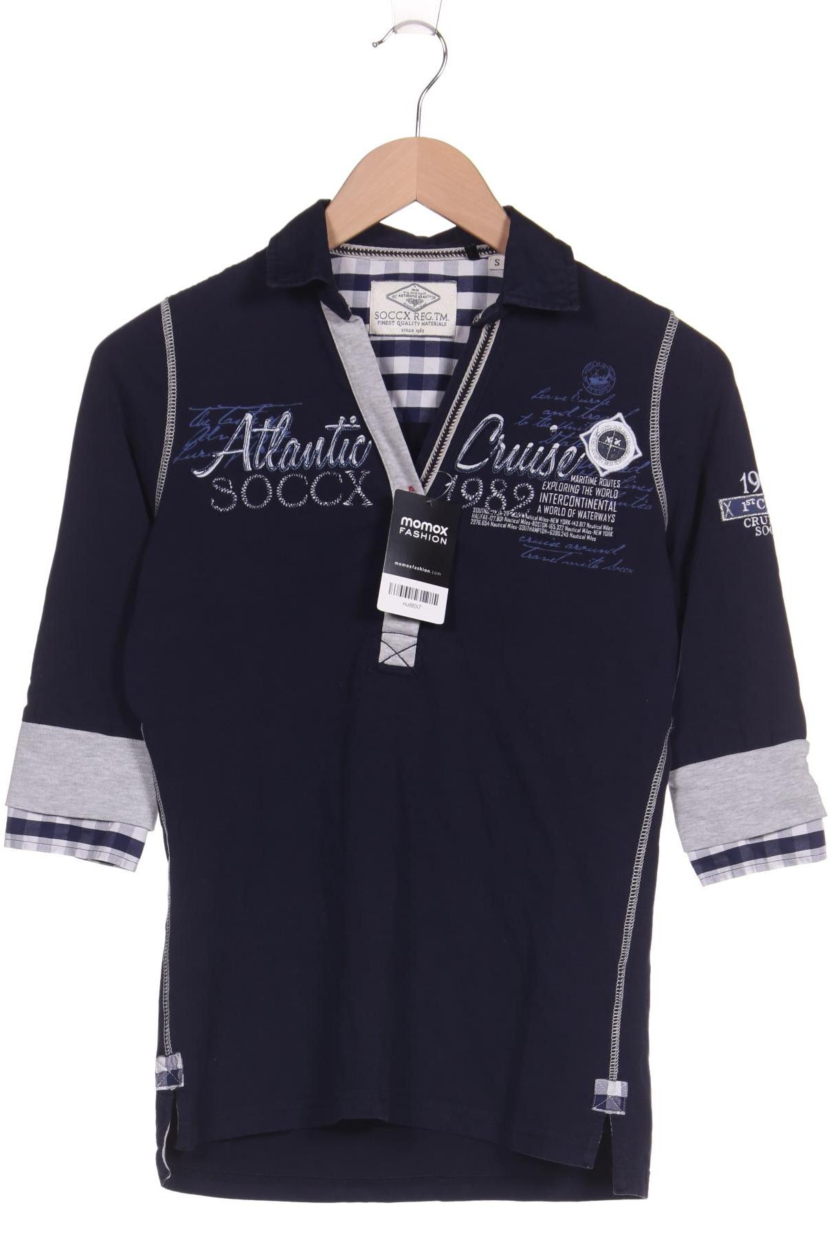 

SOCCX Damen Langarmshirt, marineblau