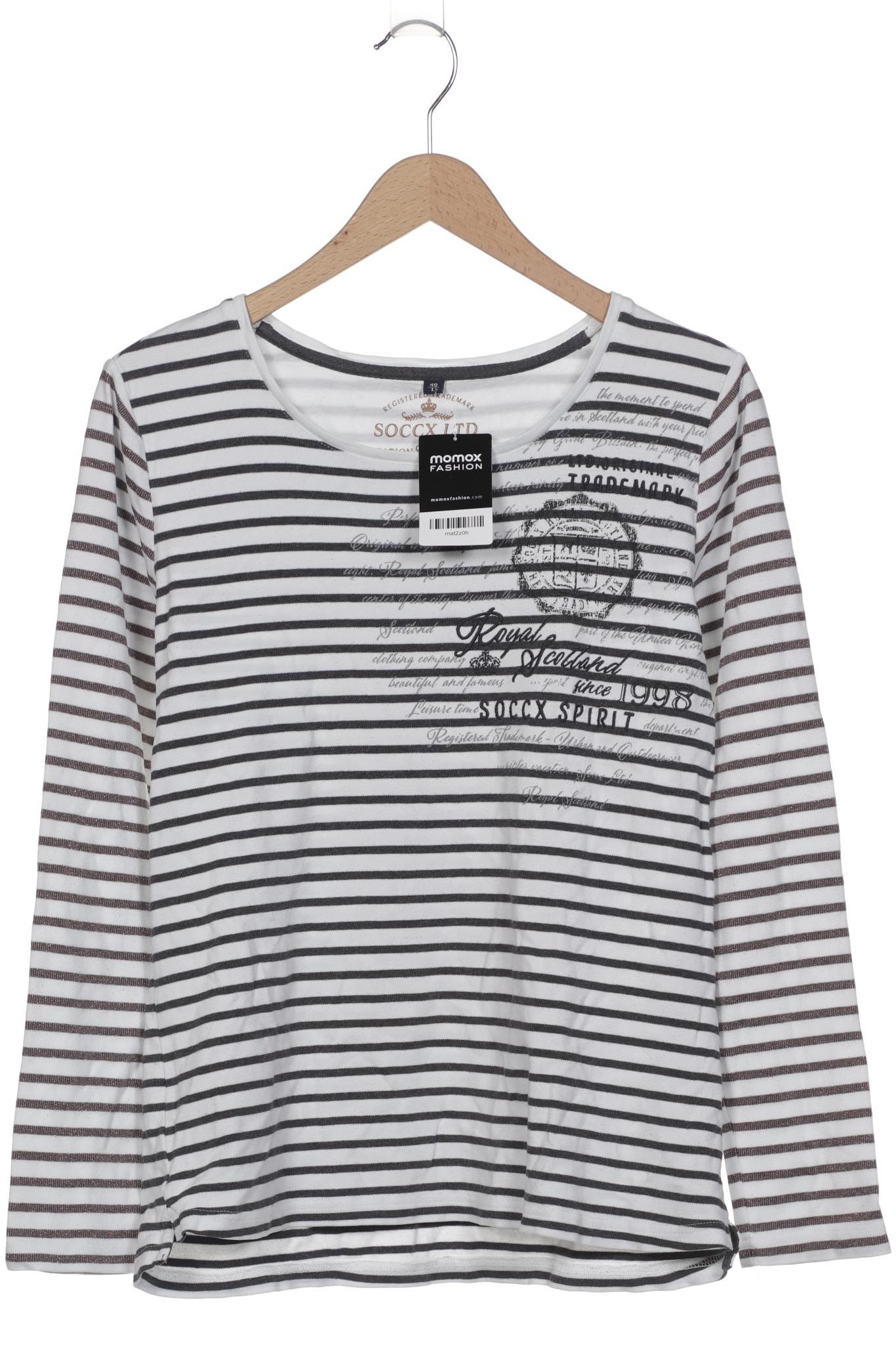 

Soccx Damen Langarmshirt, weiß, Gr. 40