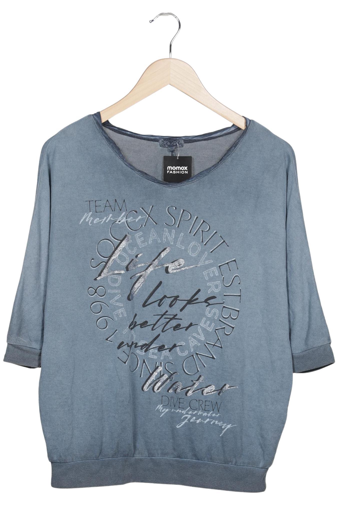 

Soccx Damen Langarmshirt, hellblau, Gr. 36