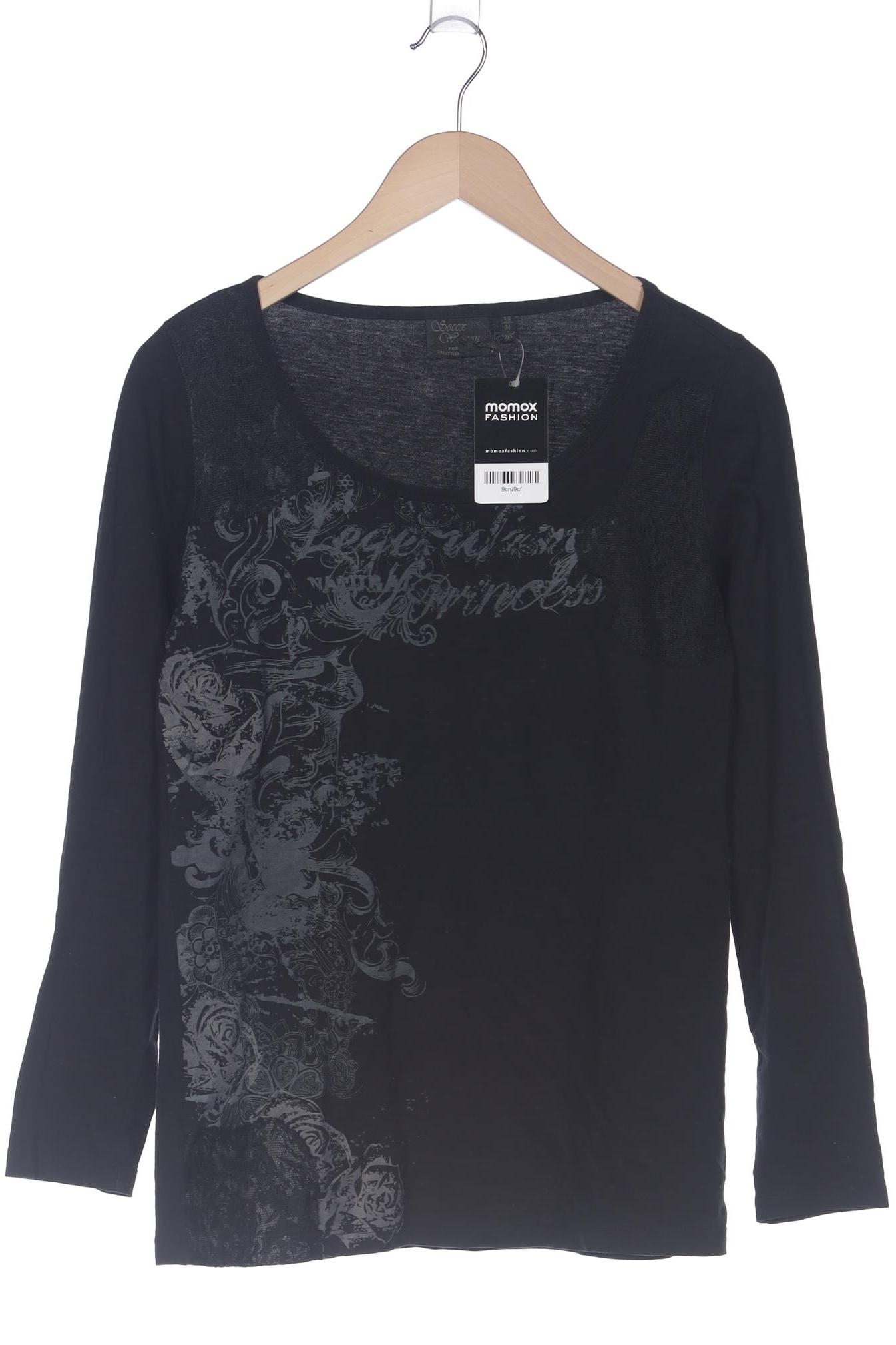 

Soccx Damen Langarmshirt, schwarz, Gr. 38