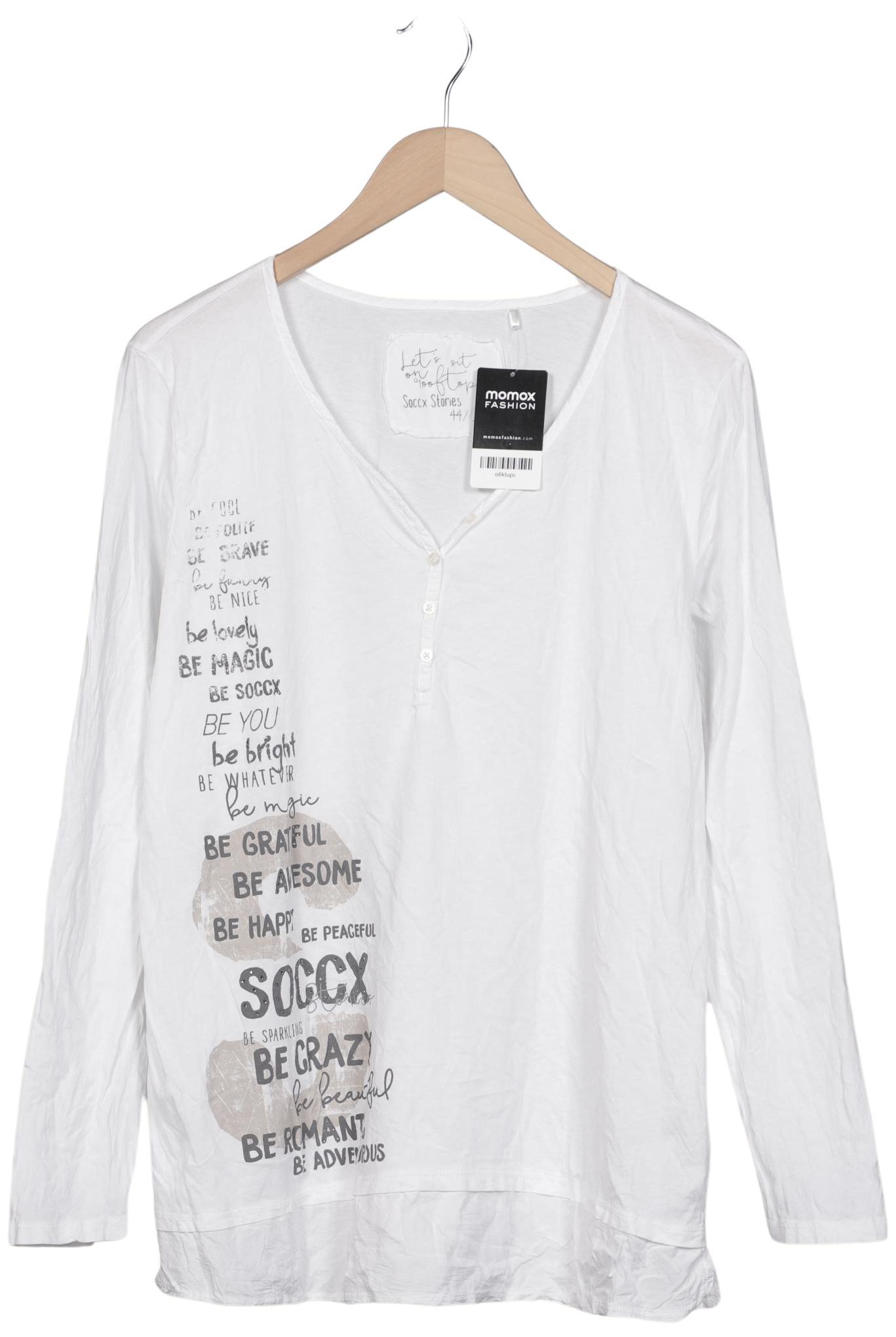 

Soccx Damen Langarmshirt, weiß, Gr. 44