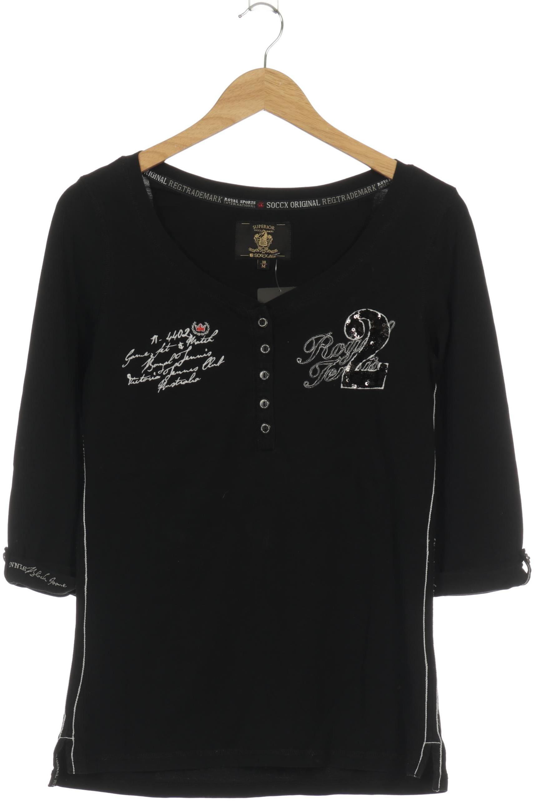 

Soccx Damen Langarmshirt, schwarz, Gr. 38