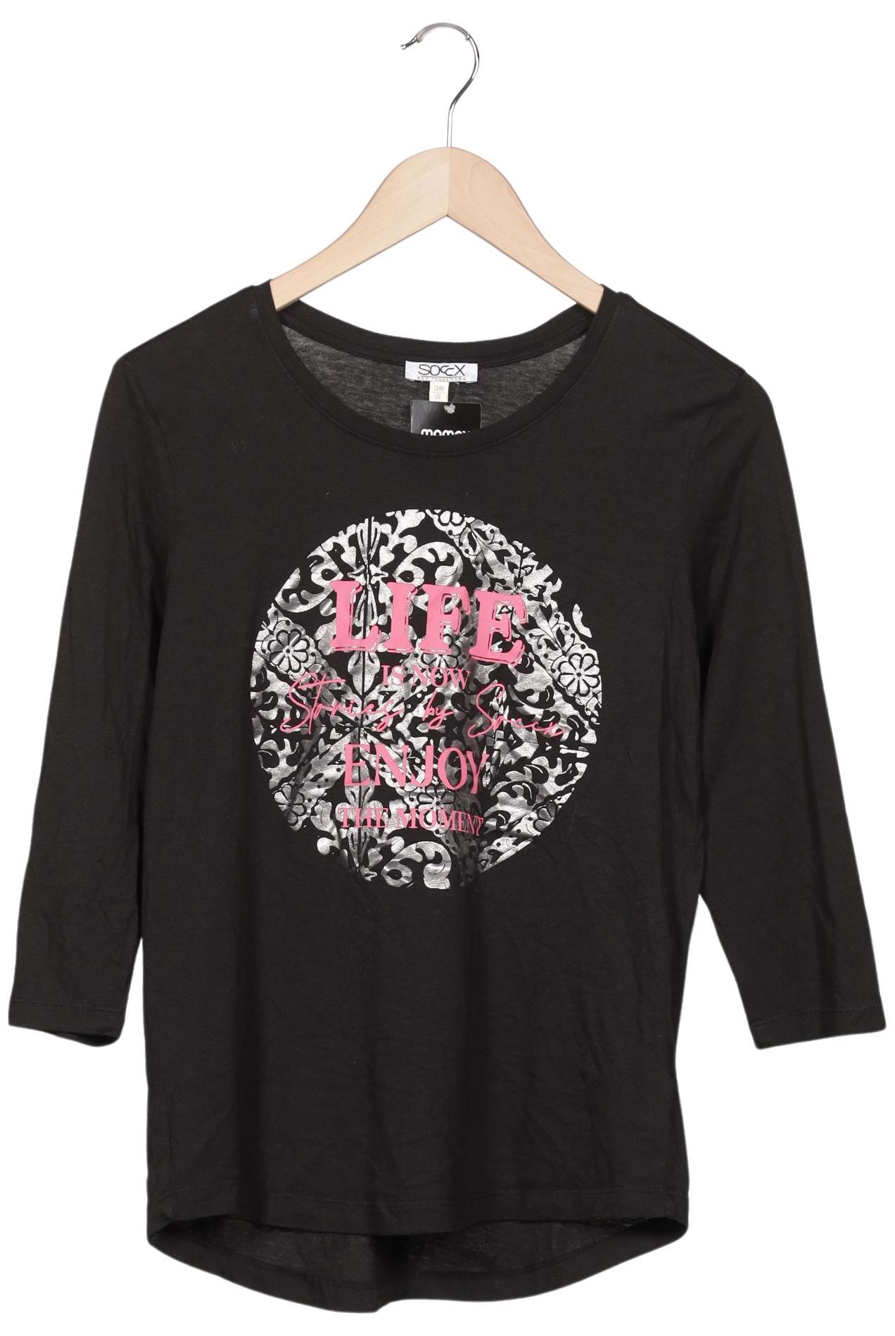 

Soccx Damen Langarmshirt, schwarz, Gr. 36