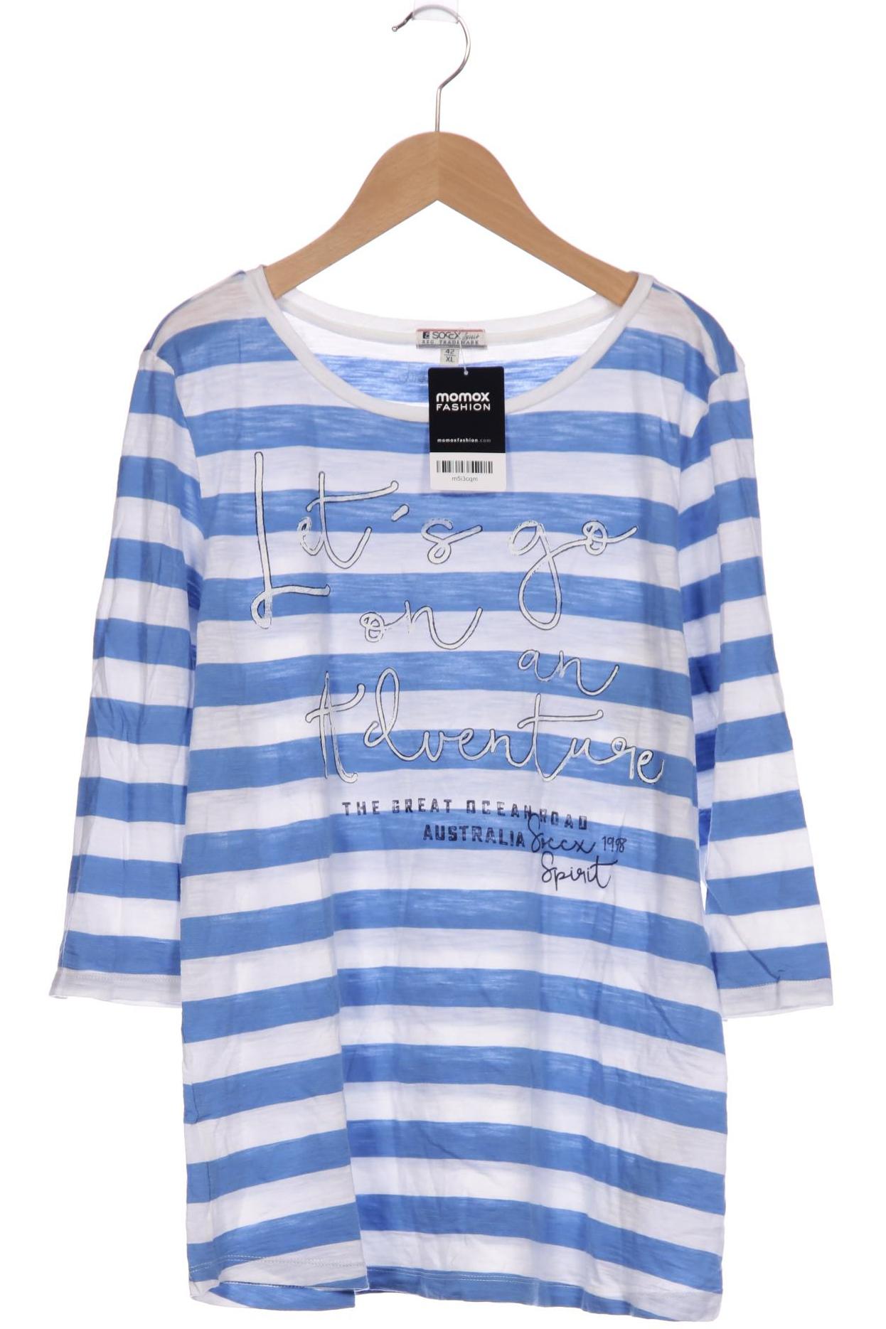 

SOCCX Damen Langarmshirt, blau