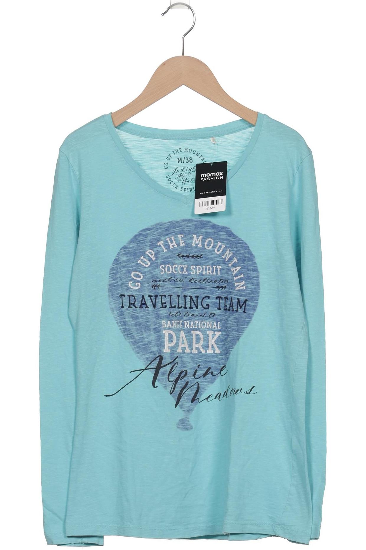 

Soccx Damen Langarmshirt, blau, Gr. 38