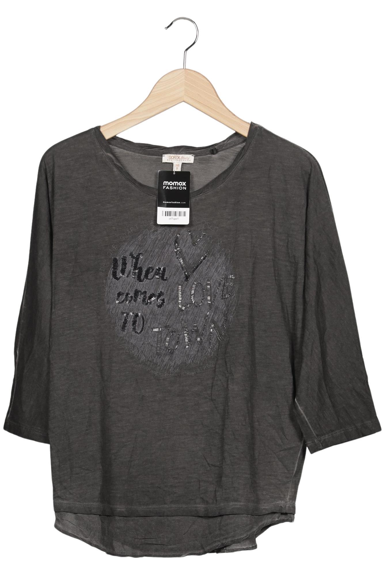 

Soccx Damen Langarmshirt, grau, Gr. 36