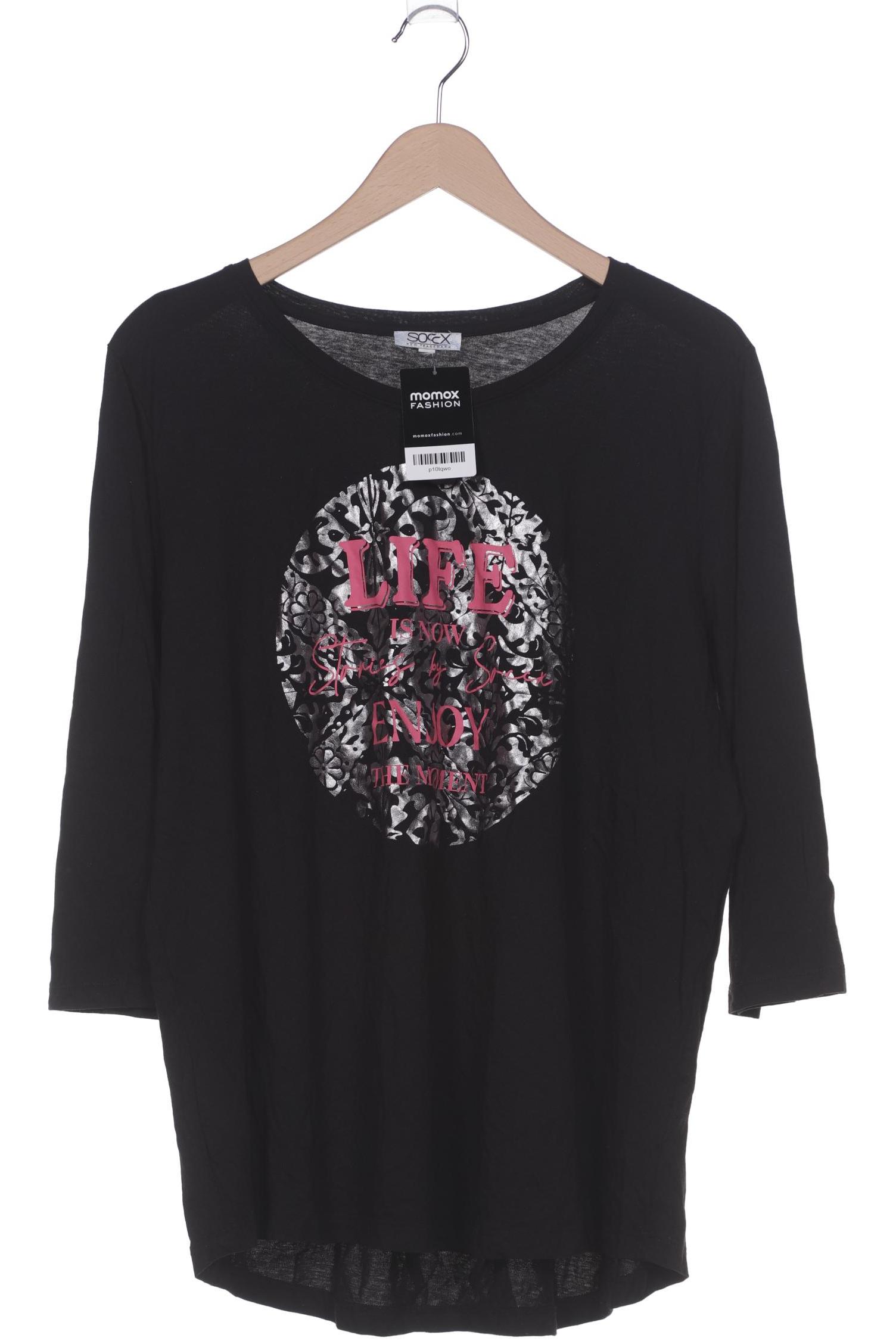 

Soccx Damen Langarmshirt, schwarz, Gr. 48