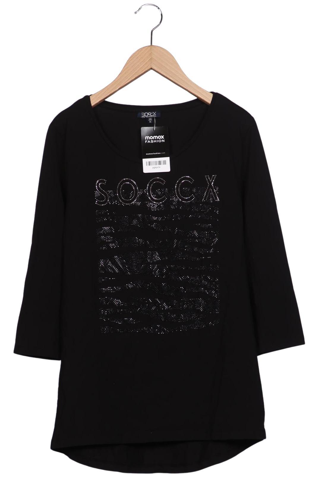 

Soccx Damen Langarmshirt, schwarz, Gr. 38