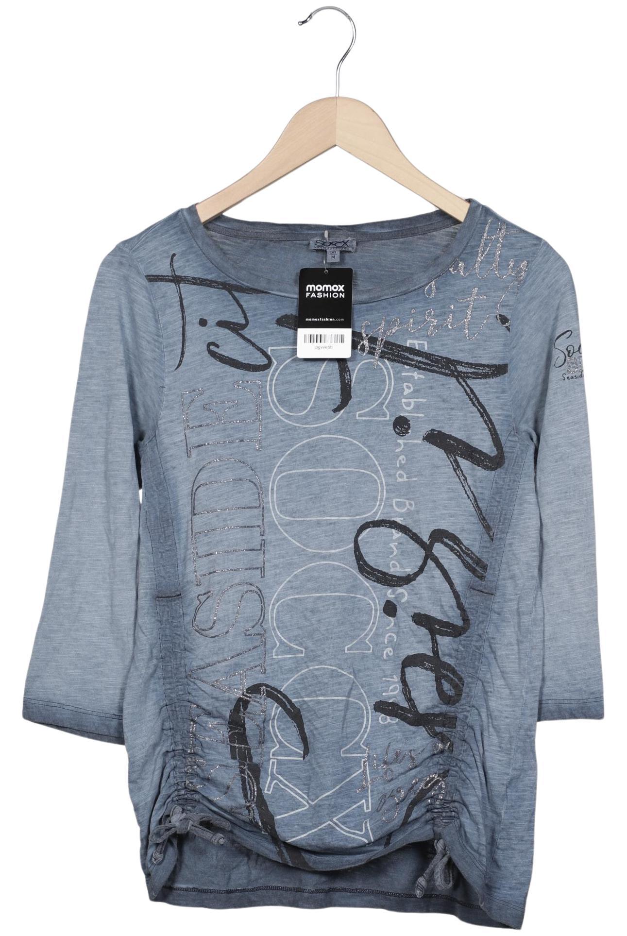 

Soccx Damen Langarmshirt, blau, Gr. 38