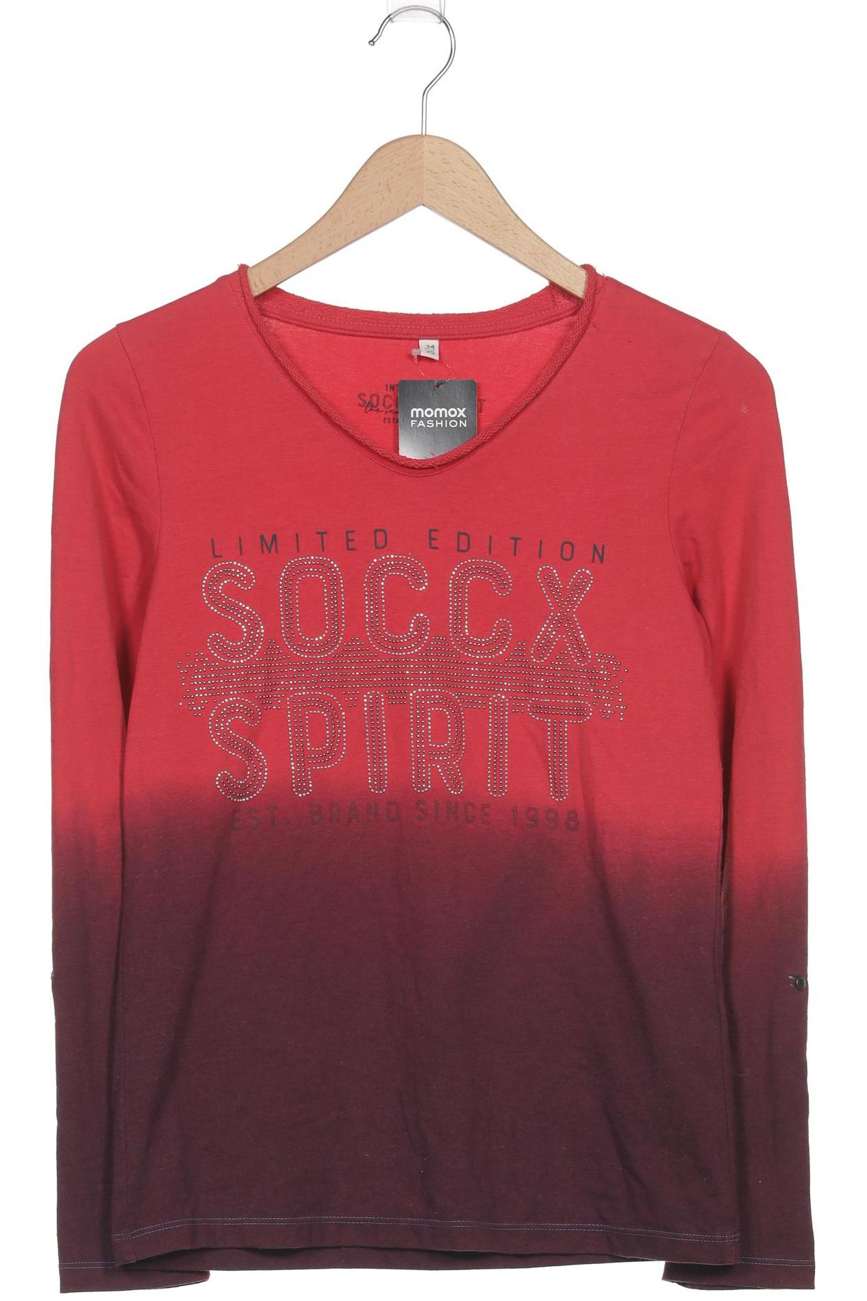 

Soccx Damen Langarmshirt, rot, Gr. 34