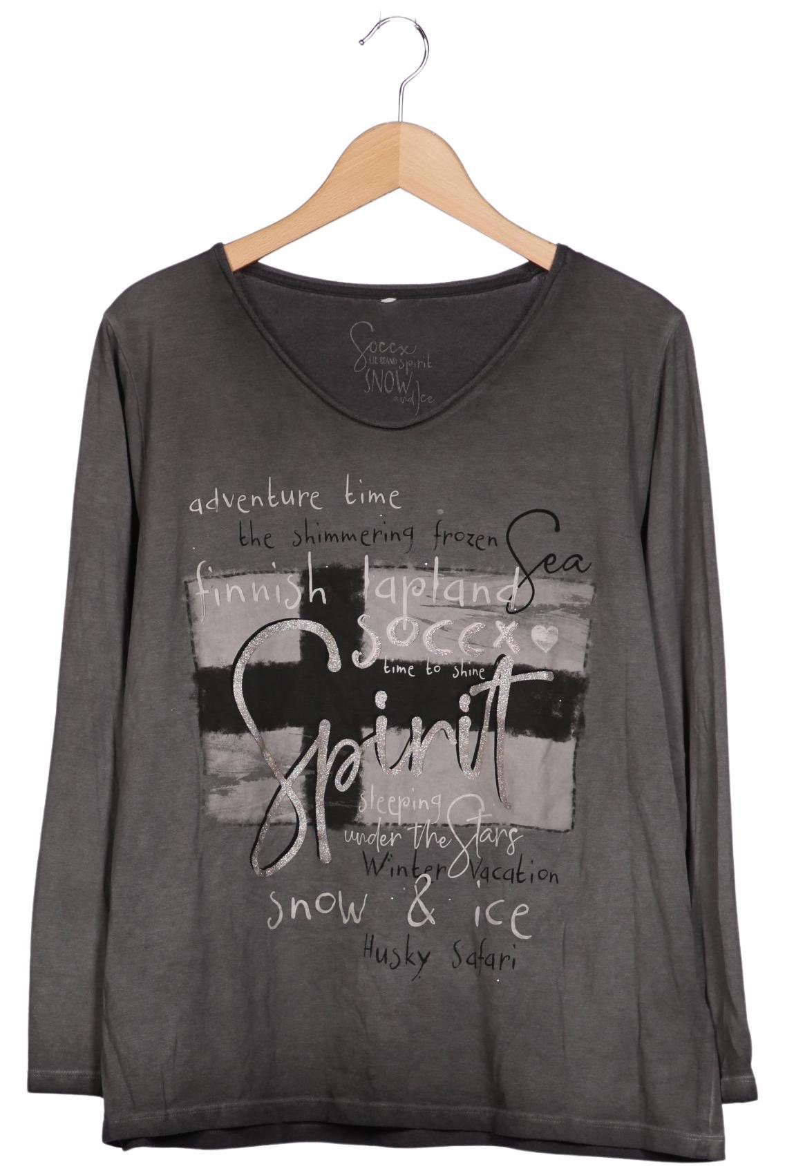 

Soccx Damen Langarmshirt, grau, Gr. 46