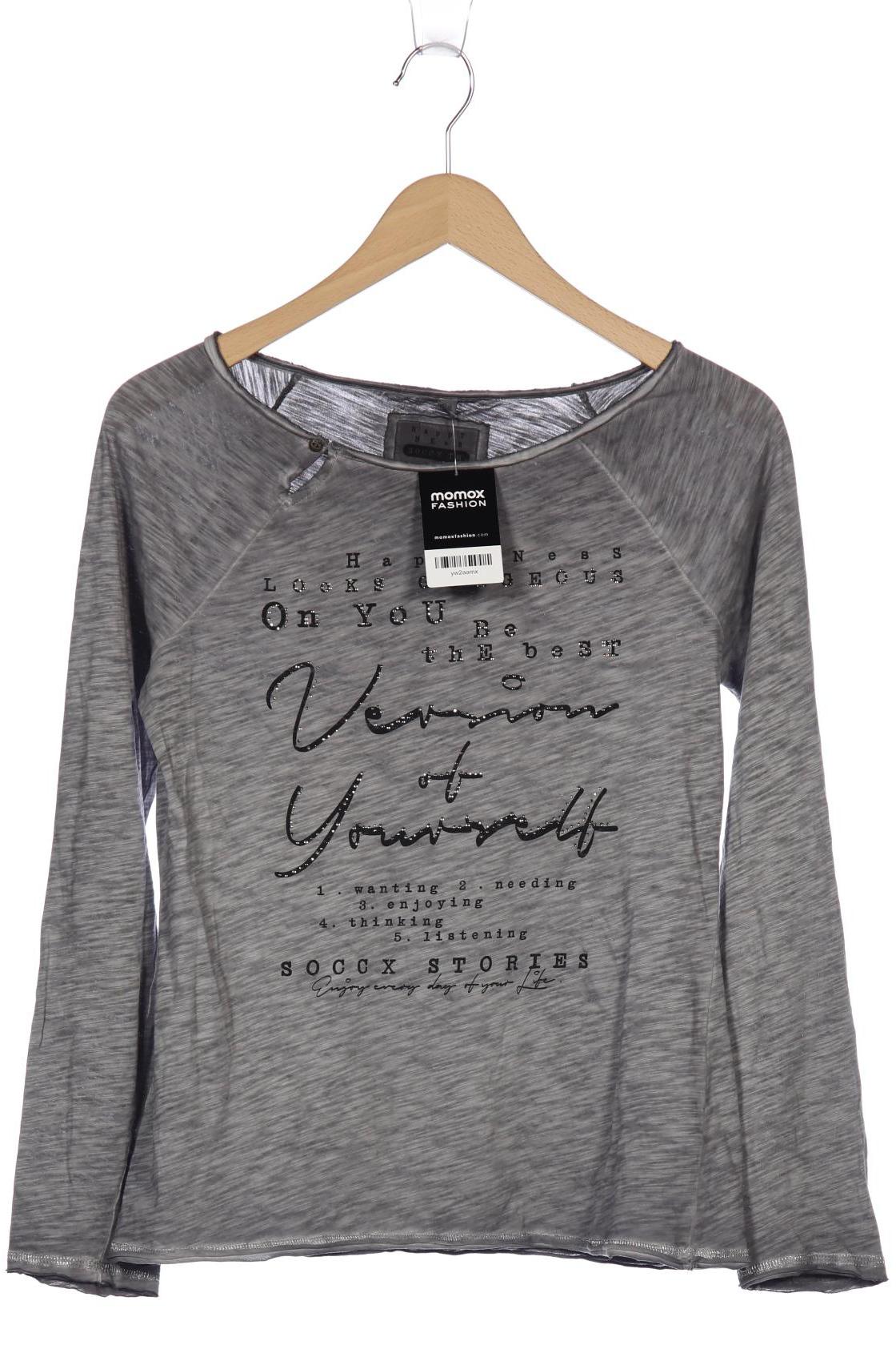 

Soccx Damen Langarmshirt, grau, Gr. 34