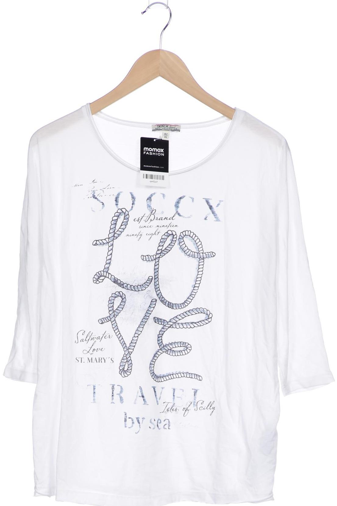 

Soccx Damen Langarmshirt, weiß, Gr. 42