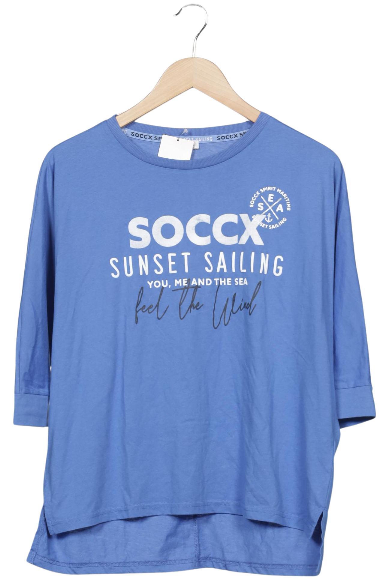 

Soccx Damen Langarmshirt, blau, Gr. 34