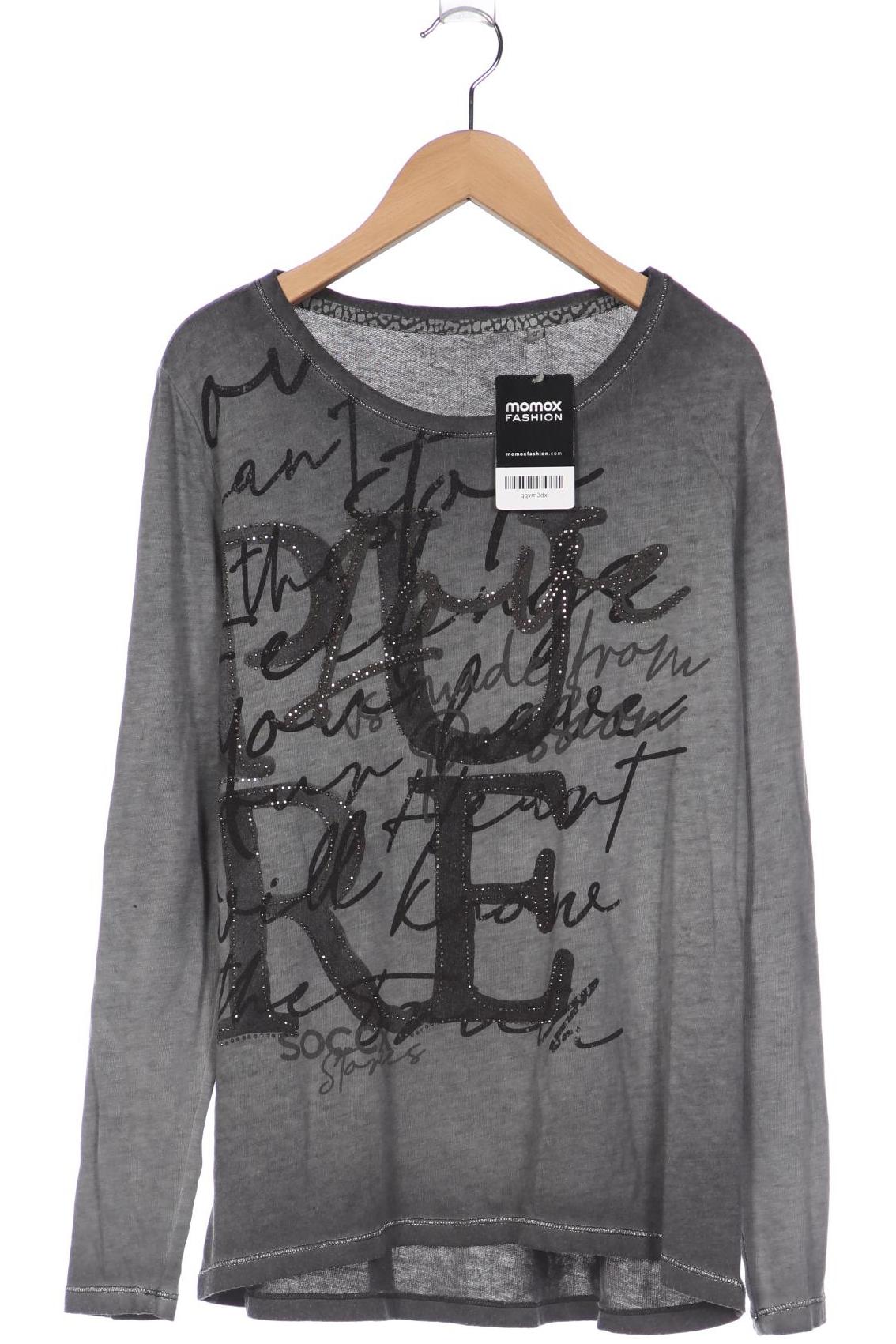 

Soccx Damen Langarmshirt, grau, Gr. 38