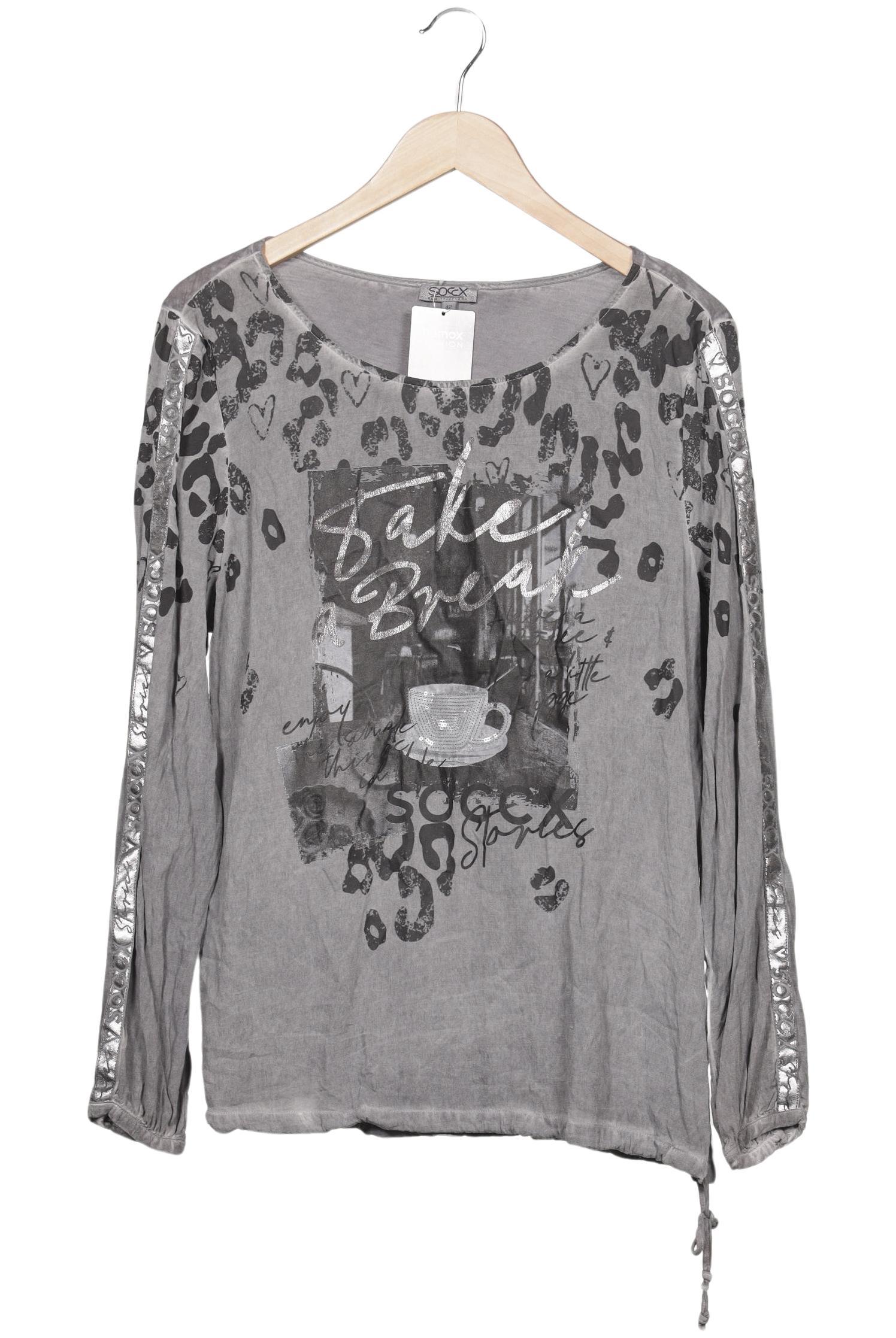 

Soccx Damen Langarmshirt, grau, Gr. 42