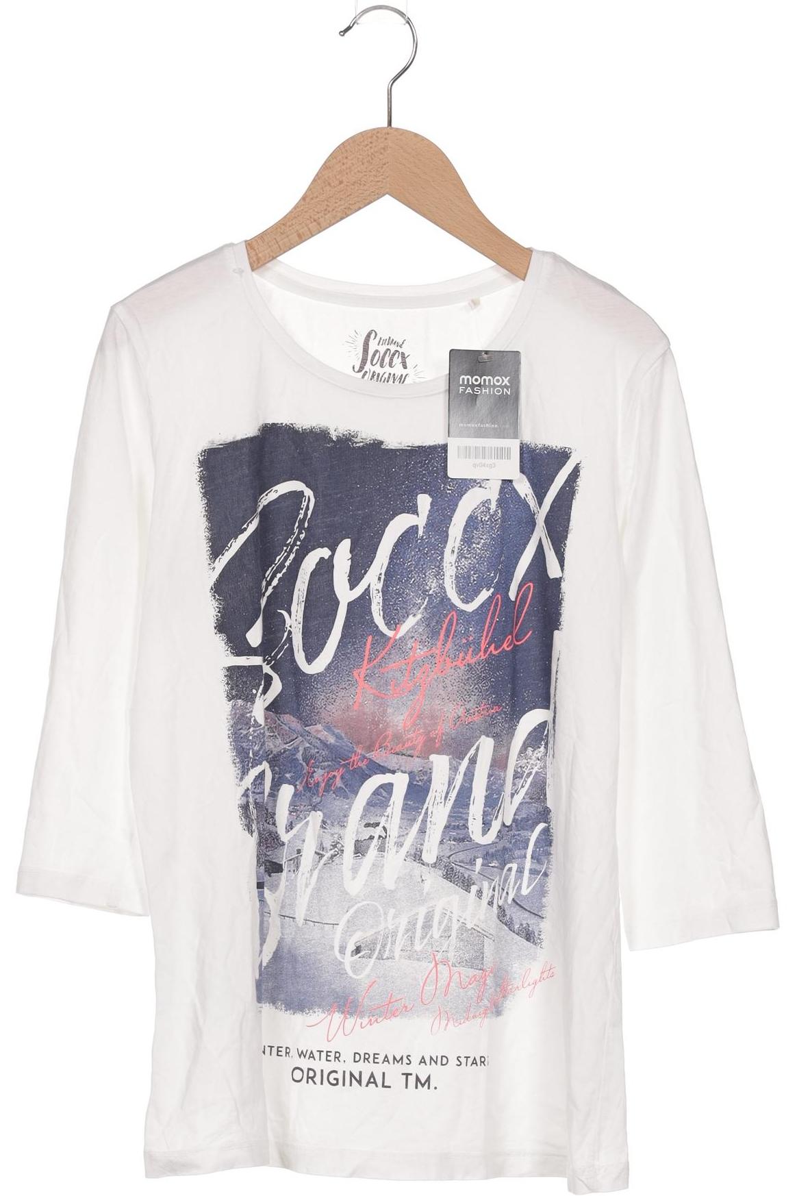 

Soccx Damen Langarmshirt, weiß, Gr. 38