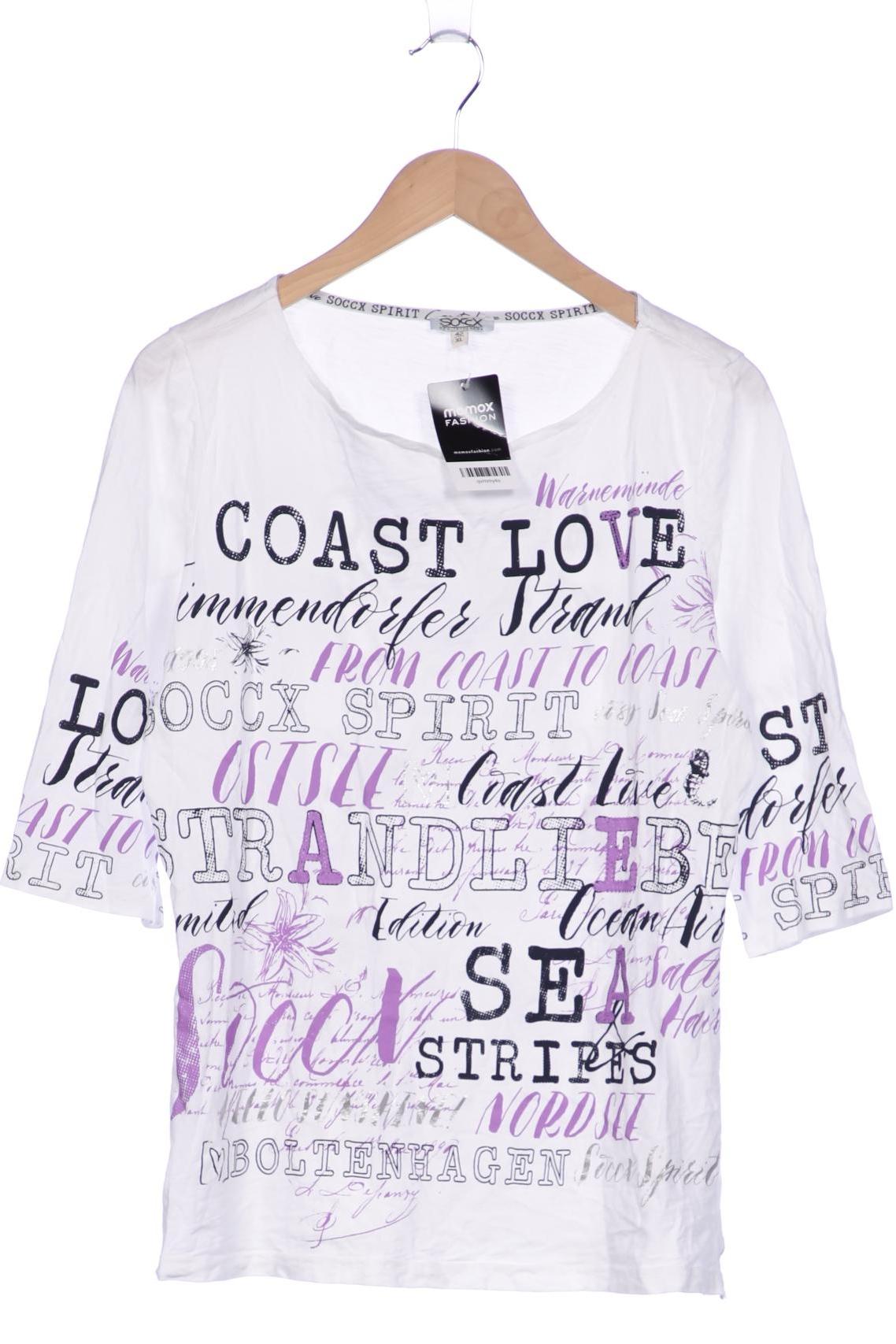 

Soccx Damen Langarmshirt, weiß, Gr. 42