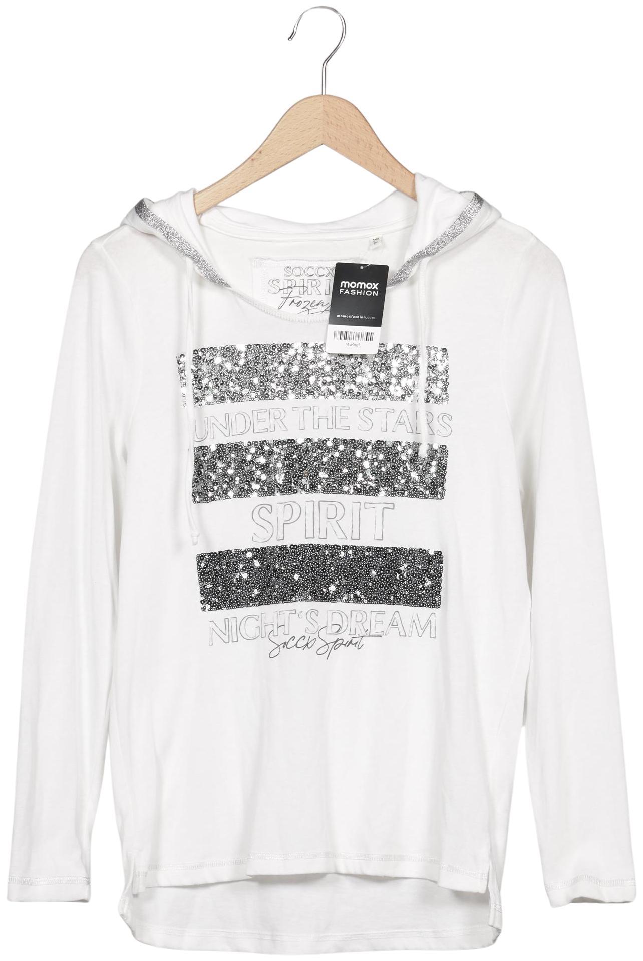 

Soccx Damen Langarmshirt, weiß, Gr. 38