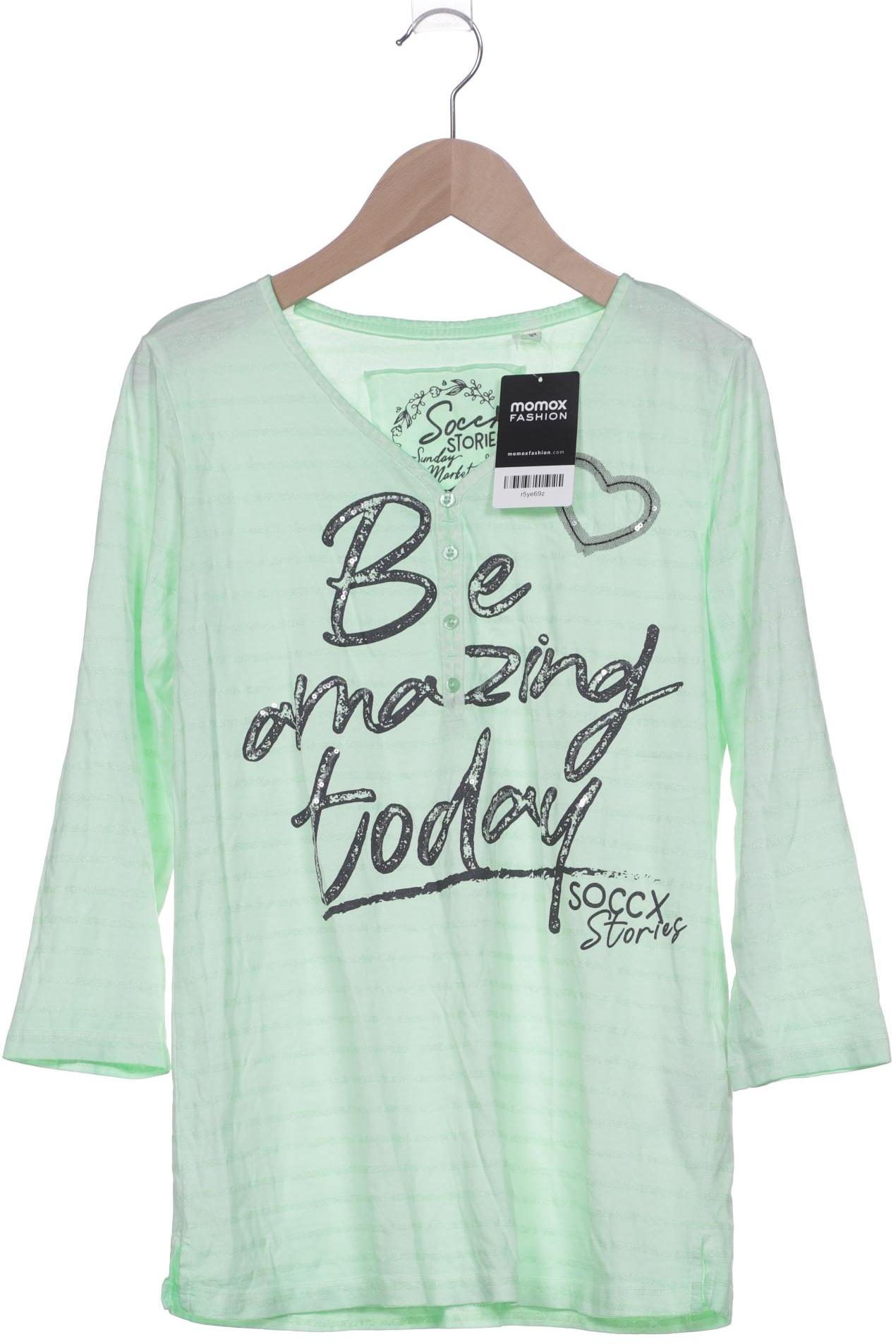 

Soccx Damen Langarmshirt, hellgrün, Gr. 36