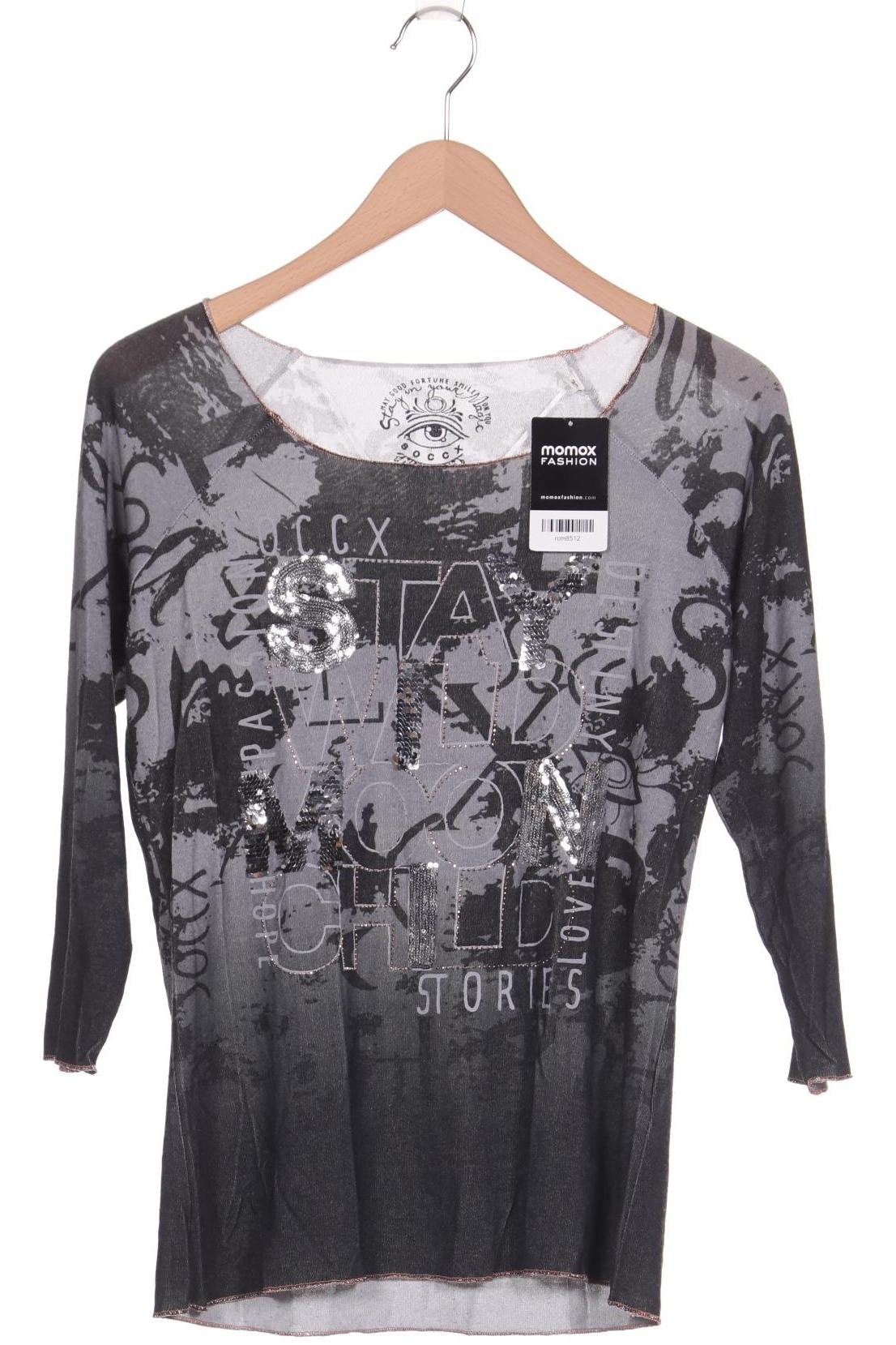 

SOCCX Damen Langarmshirt, grau